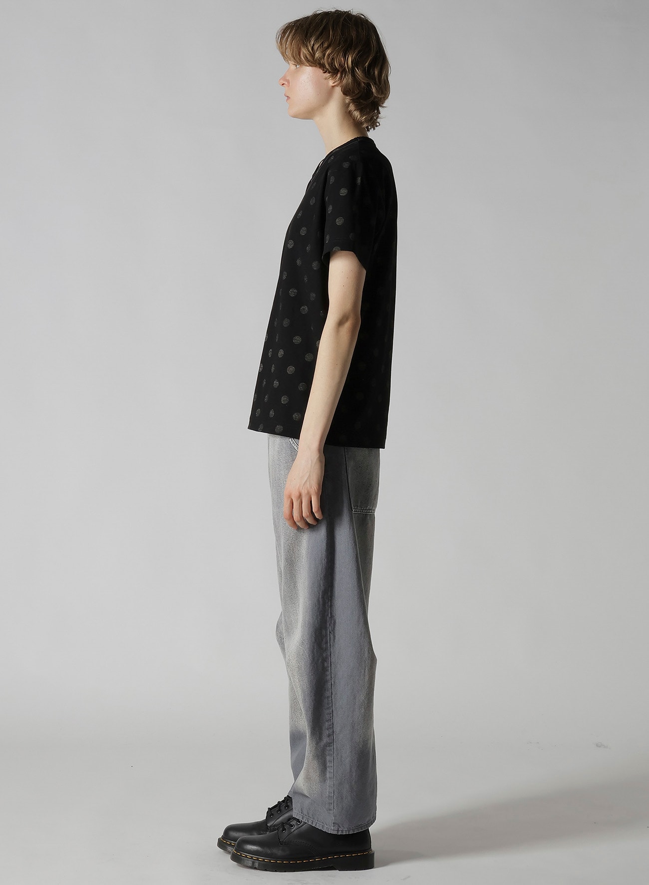 POLKA DOT Y'S STITCH T(S Black): Y's｜THE SHOP YOHJI YAMAMOTO