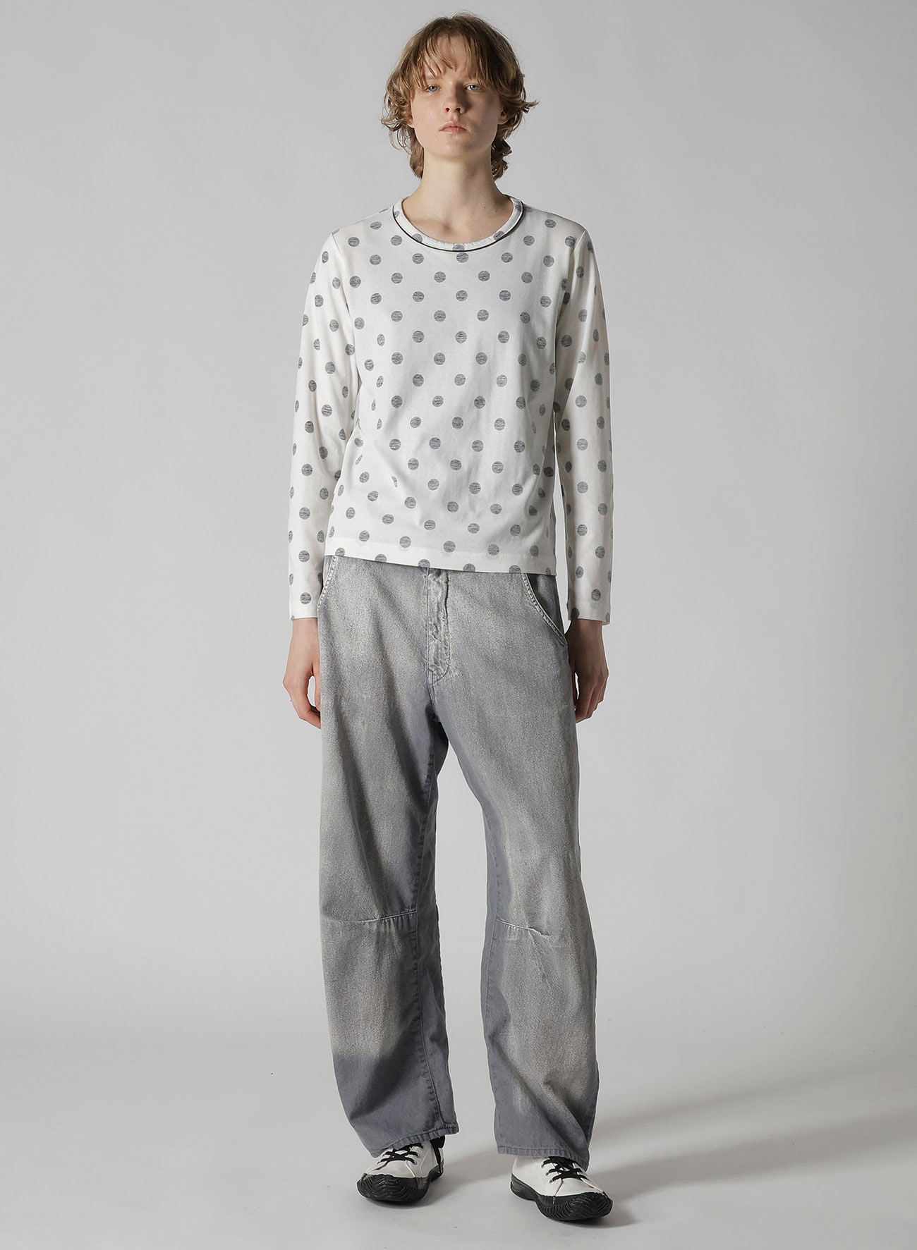 POLKA DOT Y'S STITCH LONG SLEEVE T