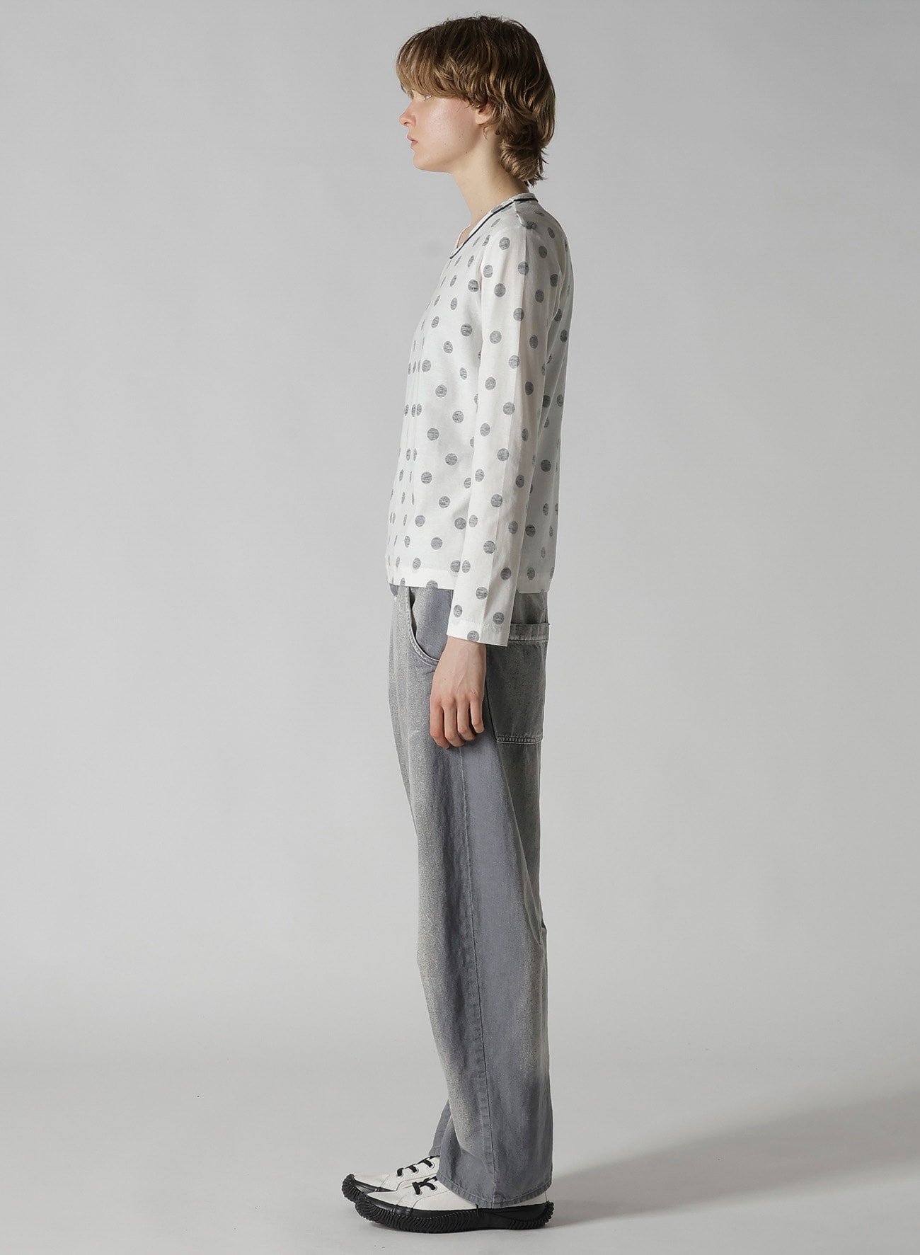 POLKA DOT Y'S STITCH LONG SLEEVE T