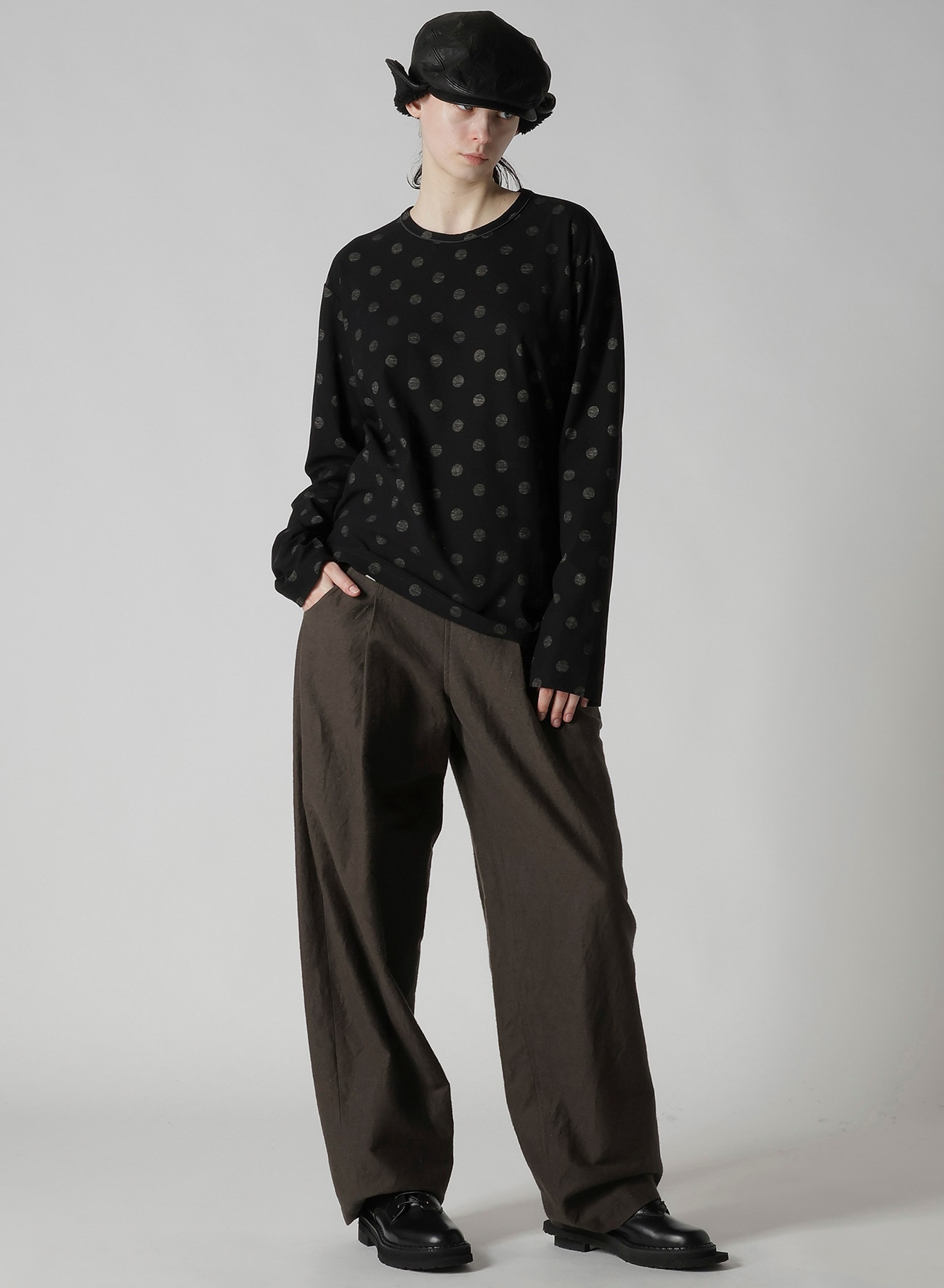 y's ワイズ ヨウジヤマモト ドット柄 tシャツ 半袖 カットソー トップス y's ワイズ ヨウジヤマモト ドット柄 tシャツ 半袖 カットソー