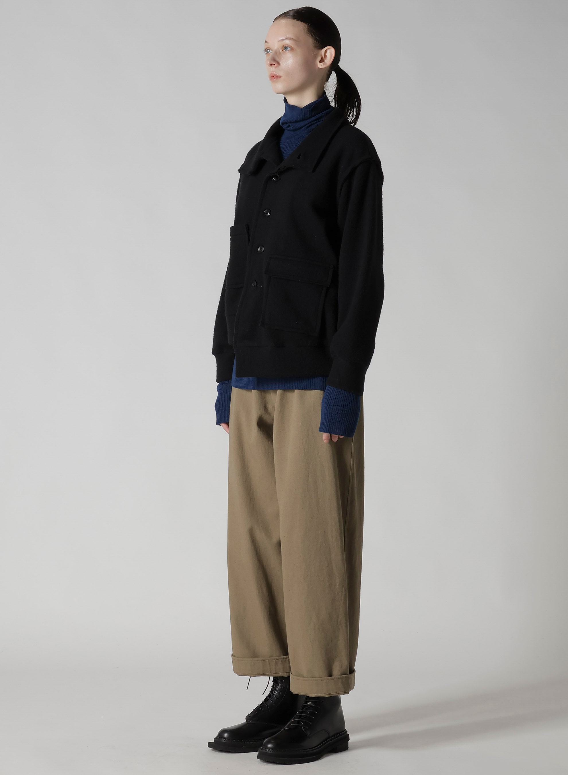 W/NY FLEECE ASYMMETRIC BLOUSON