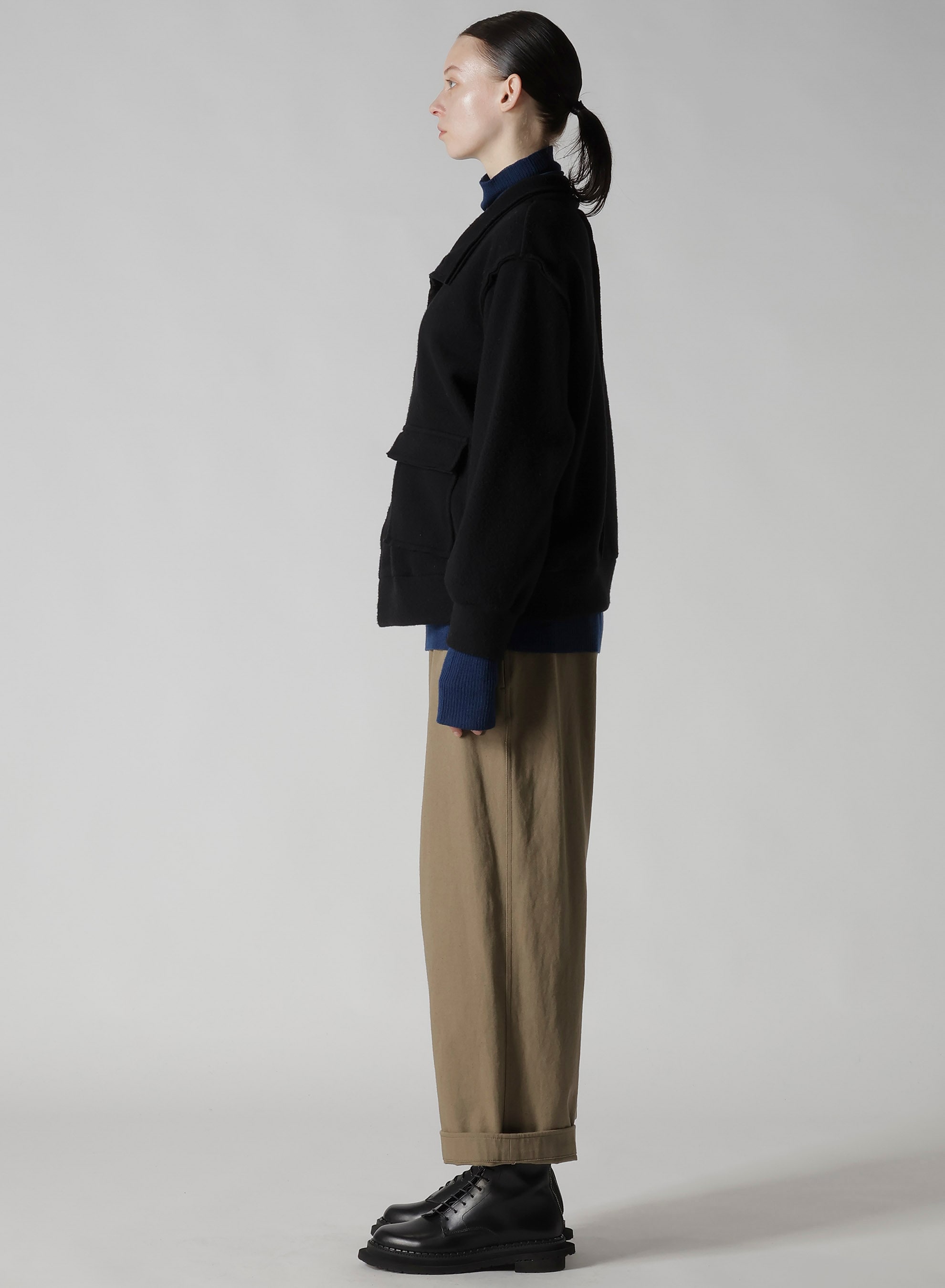 W/NY FLEECE ASYMMETRIC BLOUSON