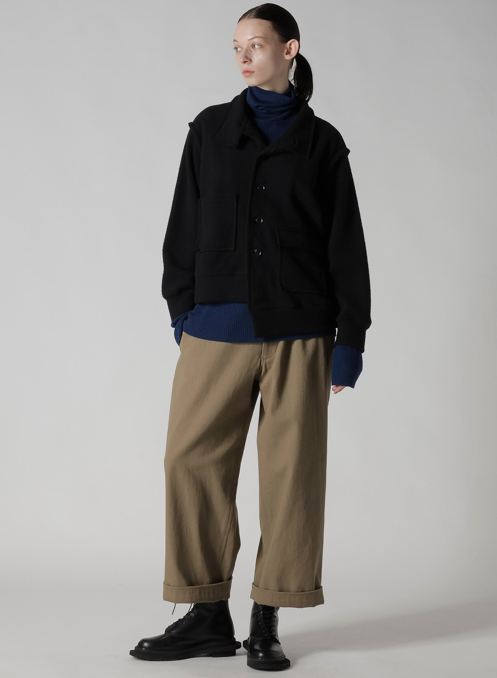 W/NY FLEECE ASYMMETRIC BLOUSON