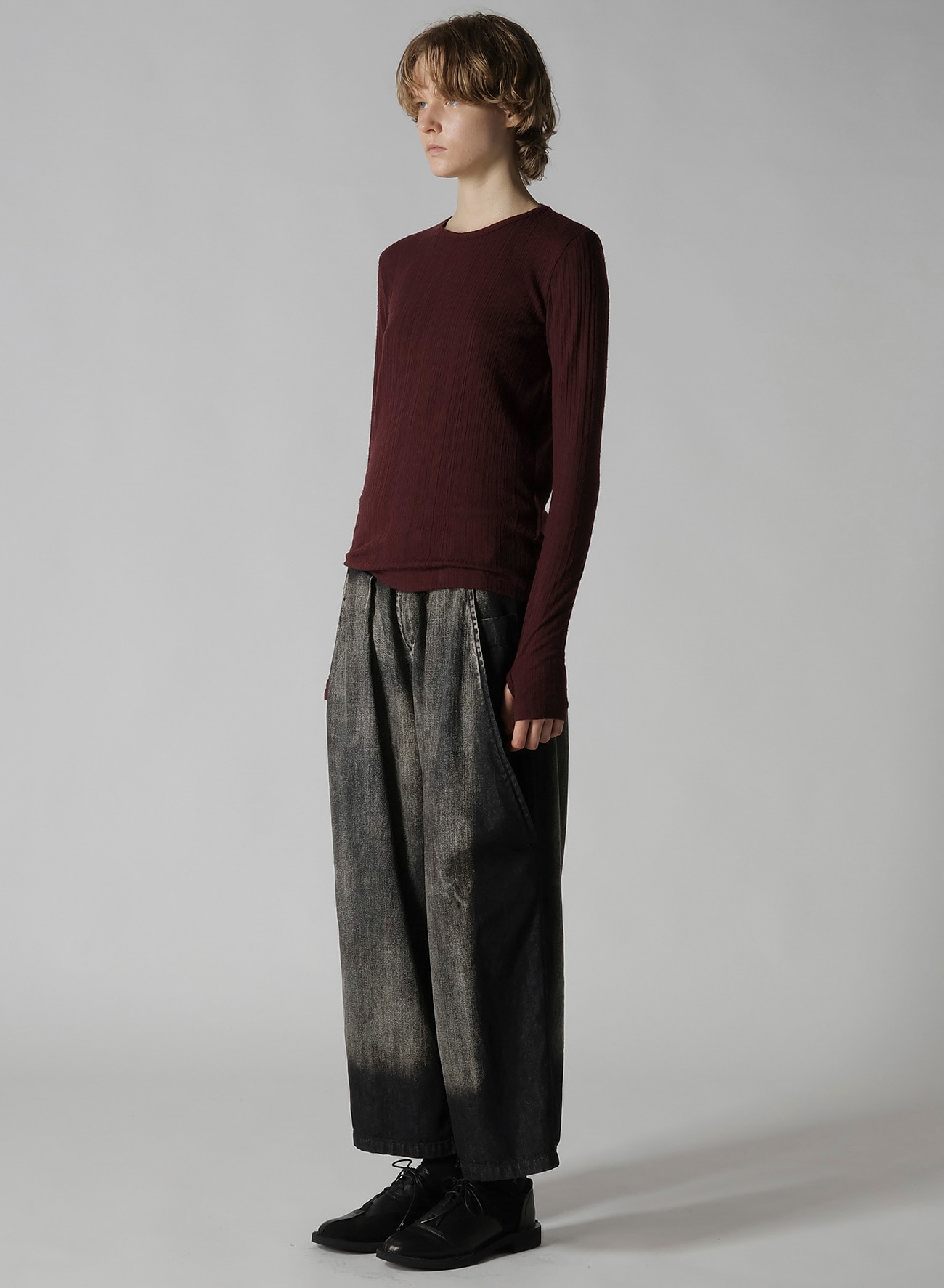 SOFT RANDOM RIB ROUND NECK T