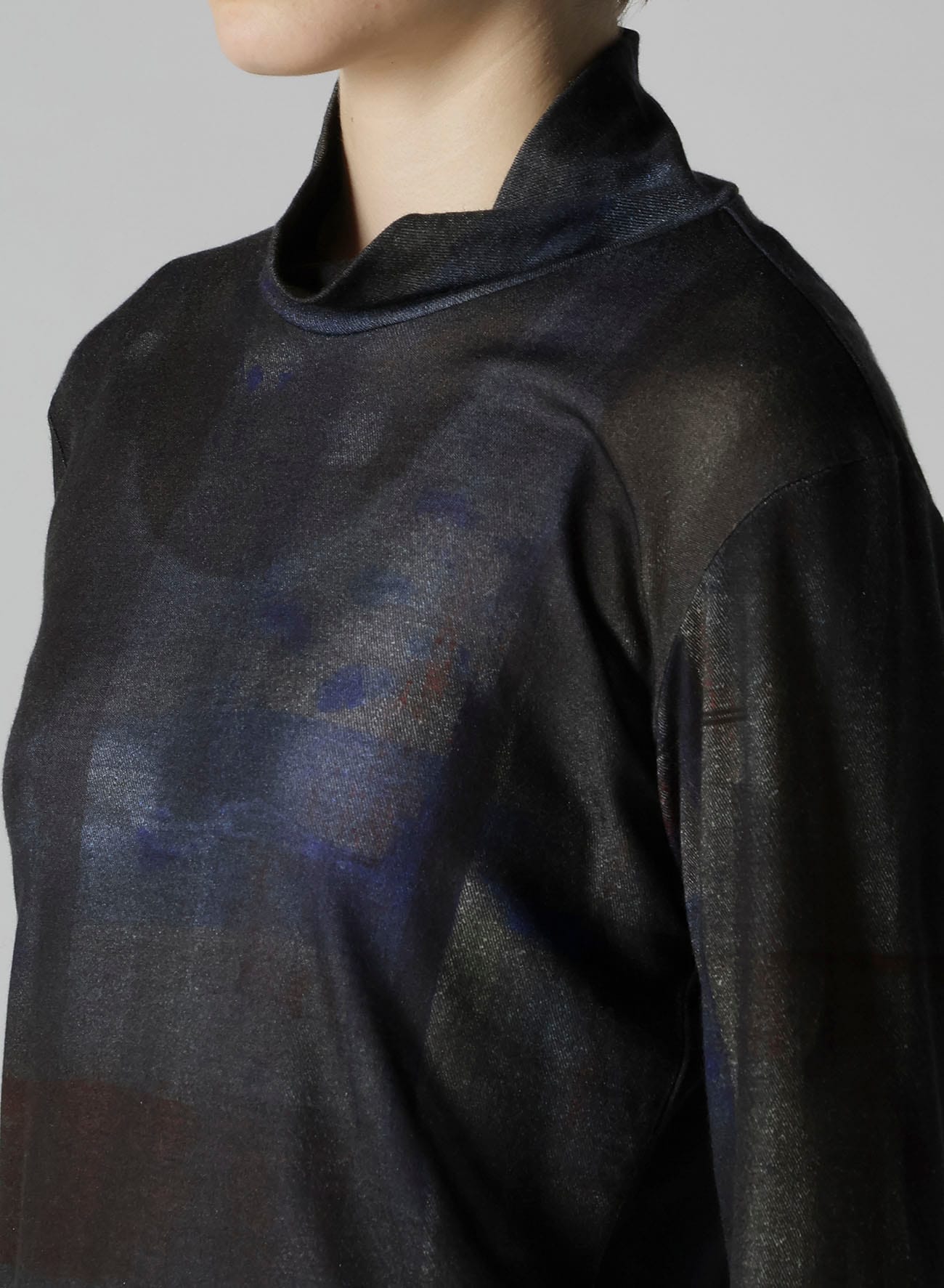 LYOCELL SMOOTH HIGH NECK SLEEVE T