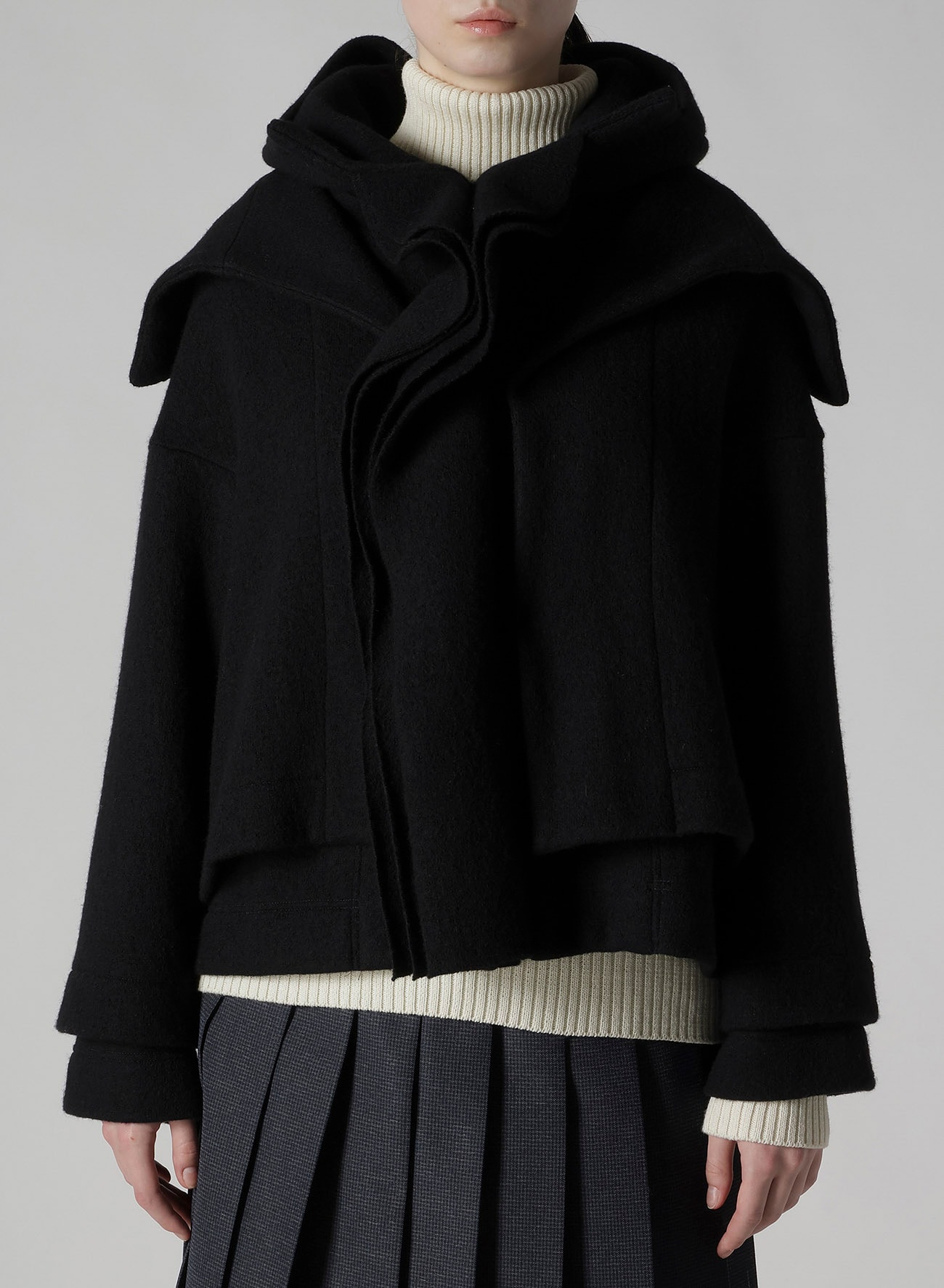 MILD JERSERY COMBINATION JACKET WITH HOOD
