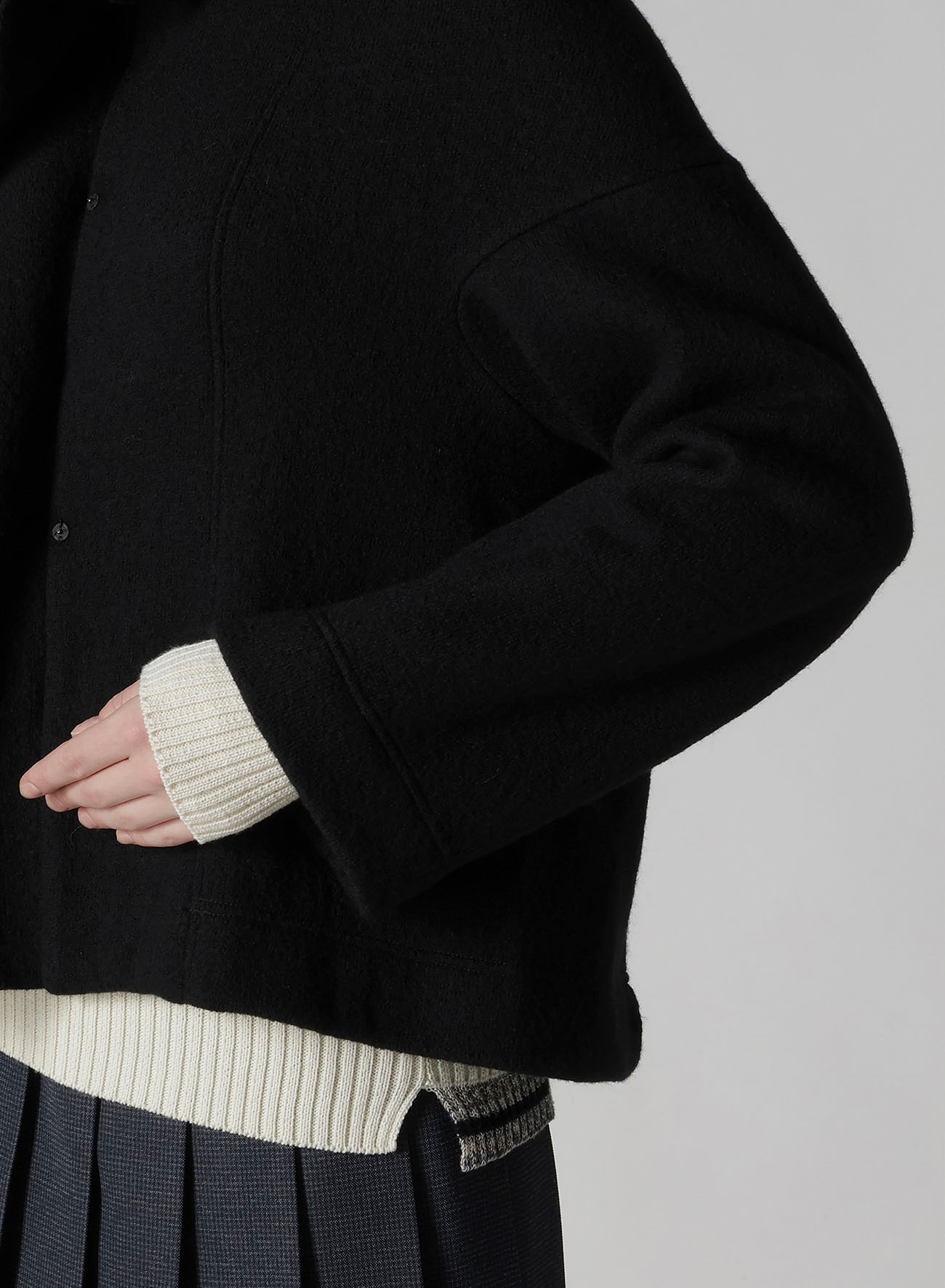 MILD JERSERY COMBINATION JACKET WITH HOOD