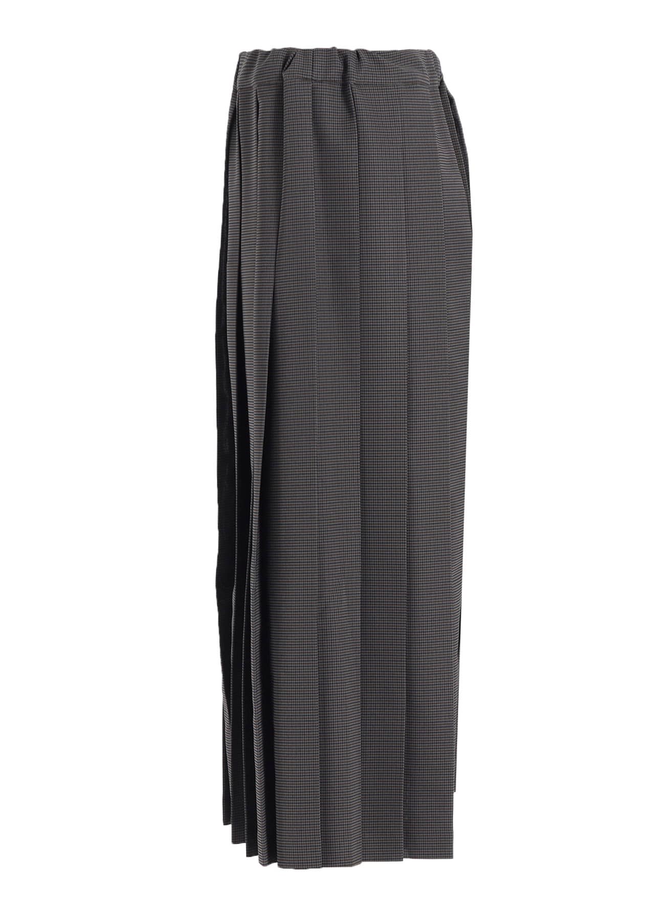 LENO CLOTH HOUNDSTOOTH PLETED APRON SKIRT