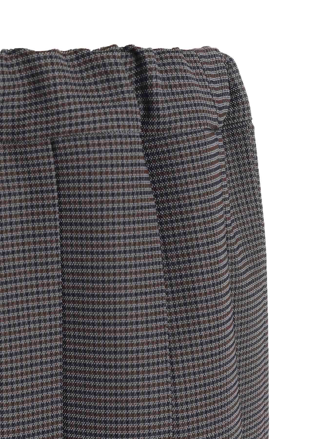 LENO CLOTH HOUNDSTOOTH PLETED APRON SKIRT
