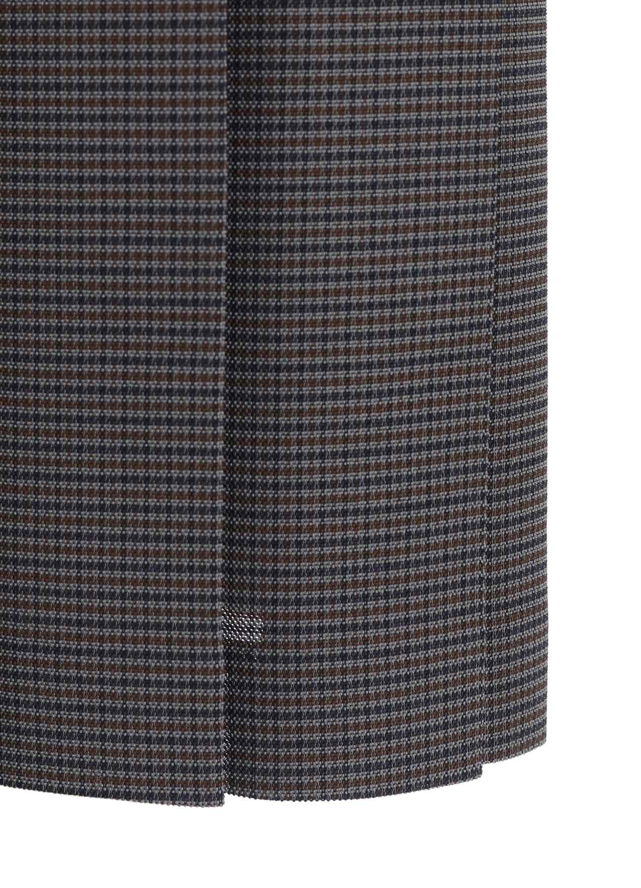 LENO CLOTH HOUNDSTOOTH PLETED APRON SKIRT