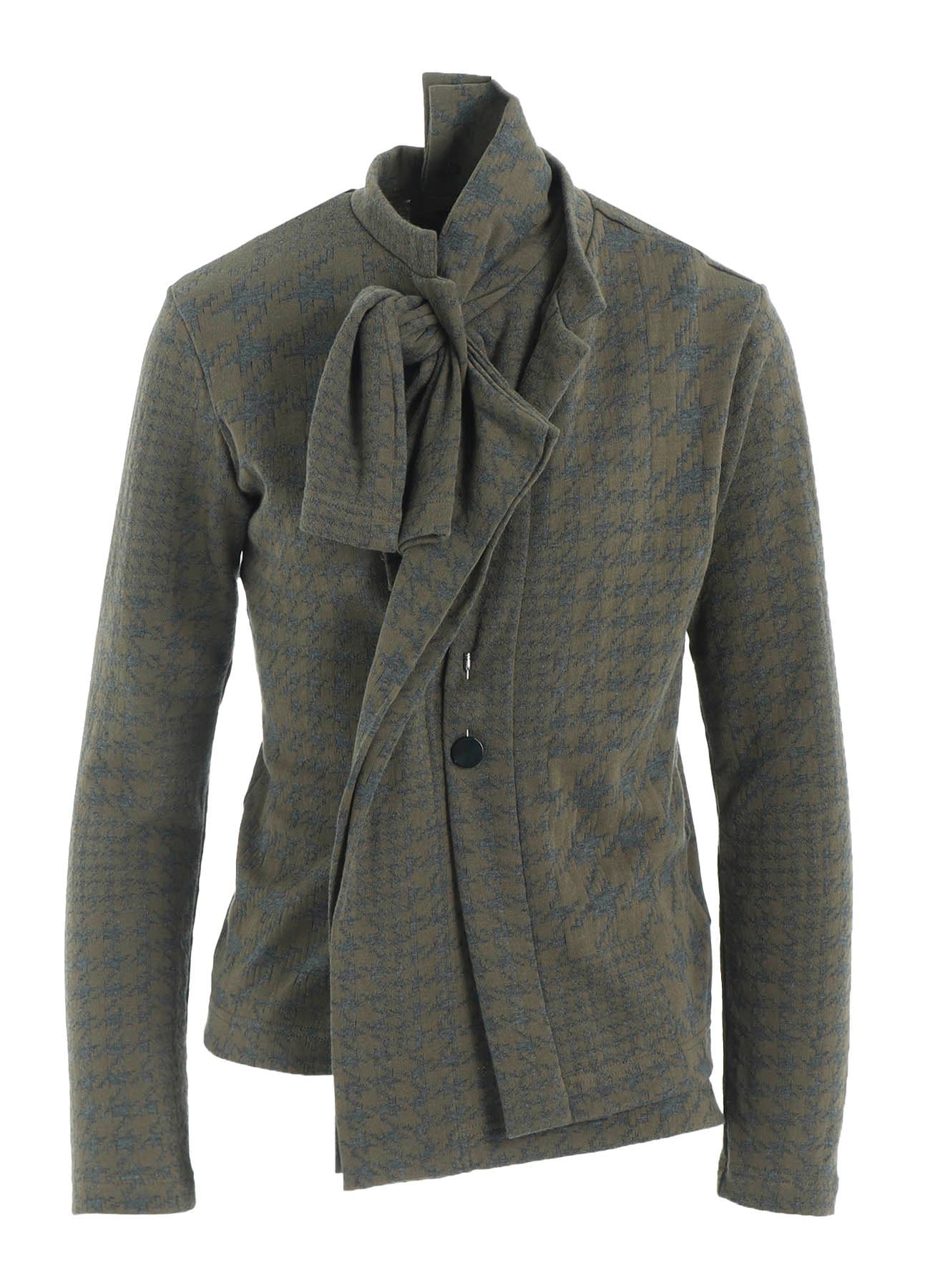 HOUNDSTOOTH UNBALANCED RIBBON CARDIGAN