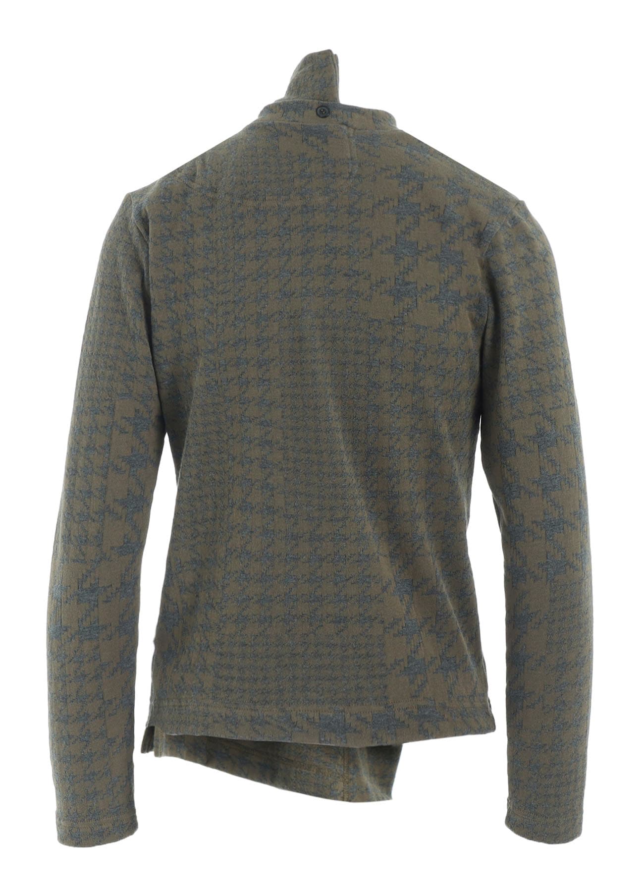 HOUNDSTOOTH UNBALANCED RIBBON CARDIGAN