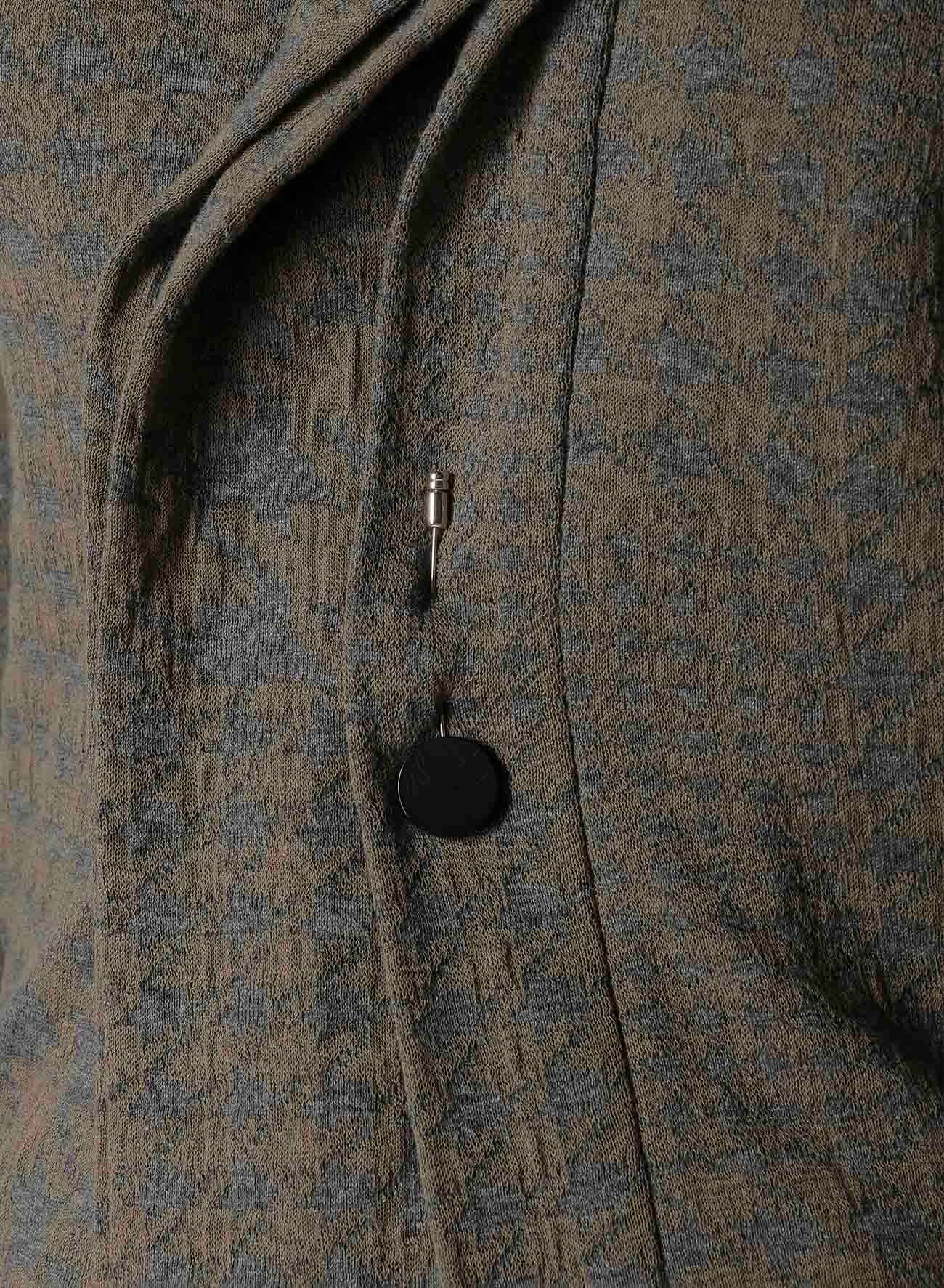 HOUNDSTOOTH UNBALANCED RIBBON CARDIGAN