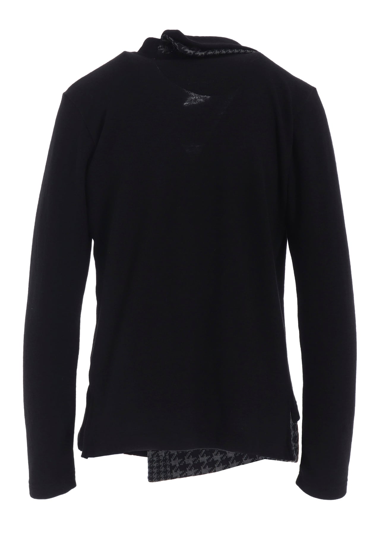 W/NY JERSEY UNBALANCED COLLAR CARDIGAN