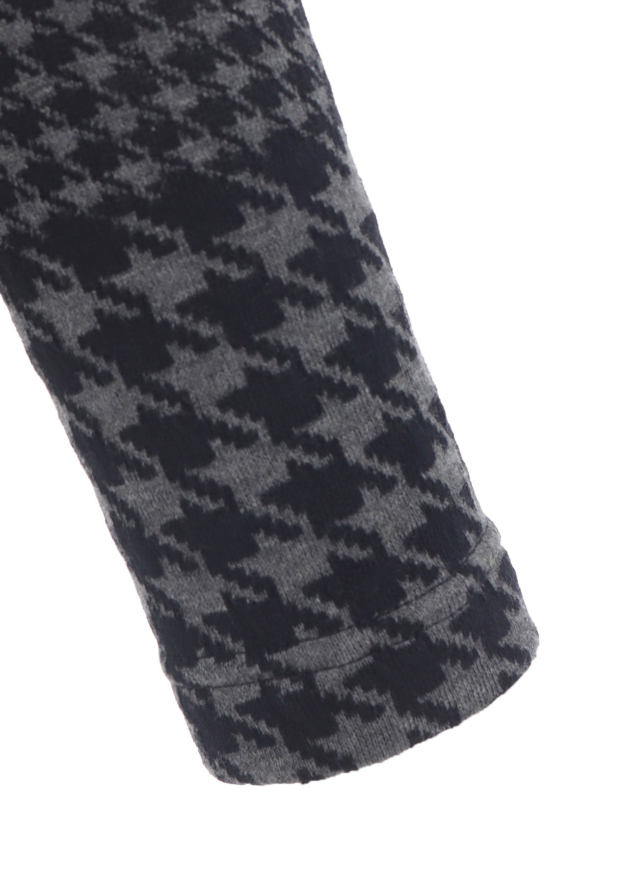 HOUNDSTOOTH UNBALANCED LONG SLEEVE T