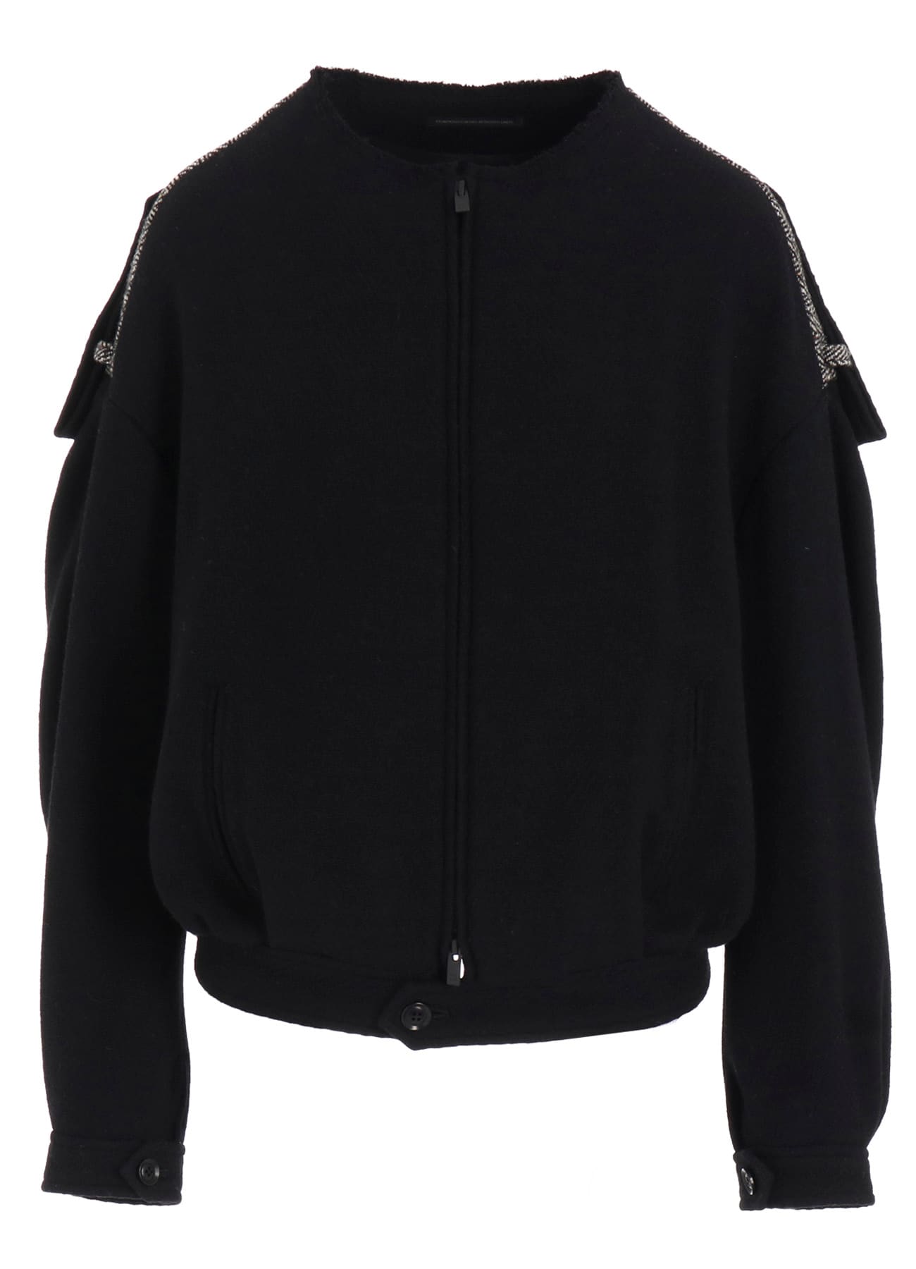 BIG HERRINGBONE COLLARLESS BLOUSON