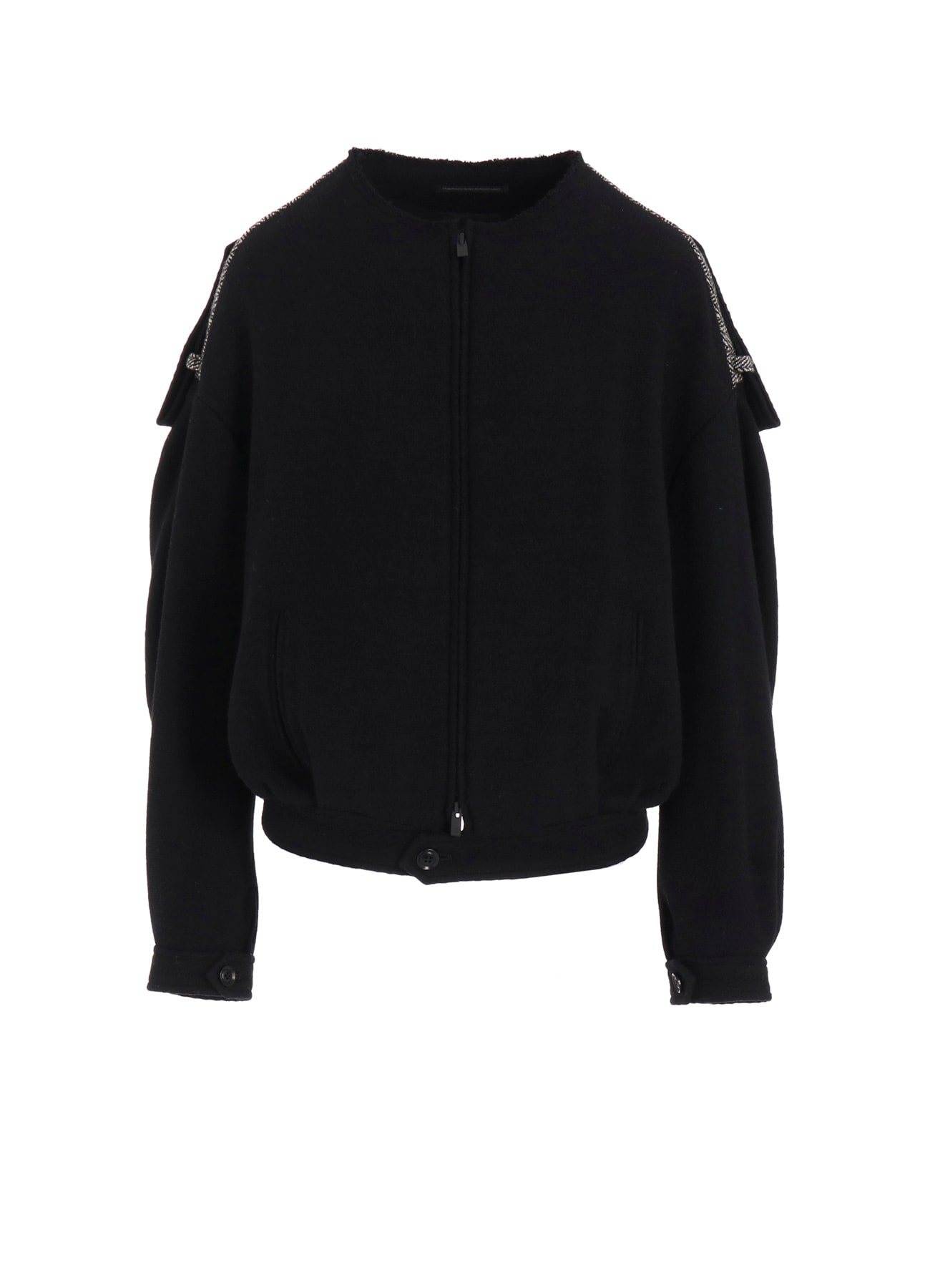 BIG HERRINGBONE COLLARLESS BLOUSON