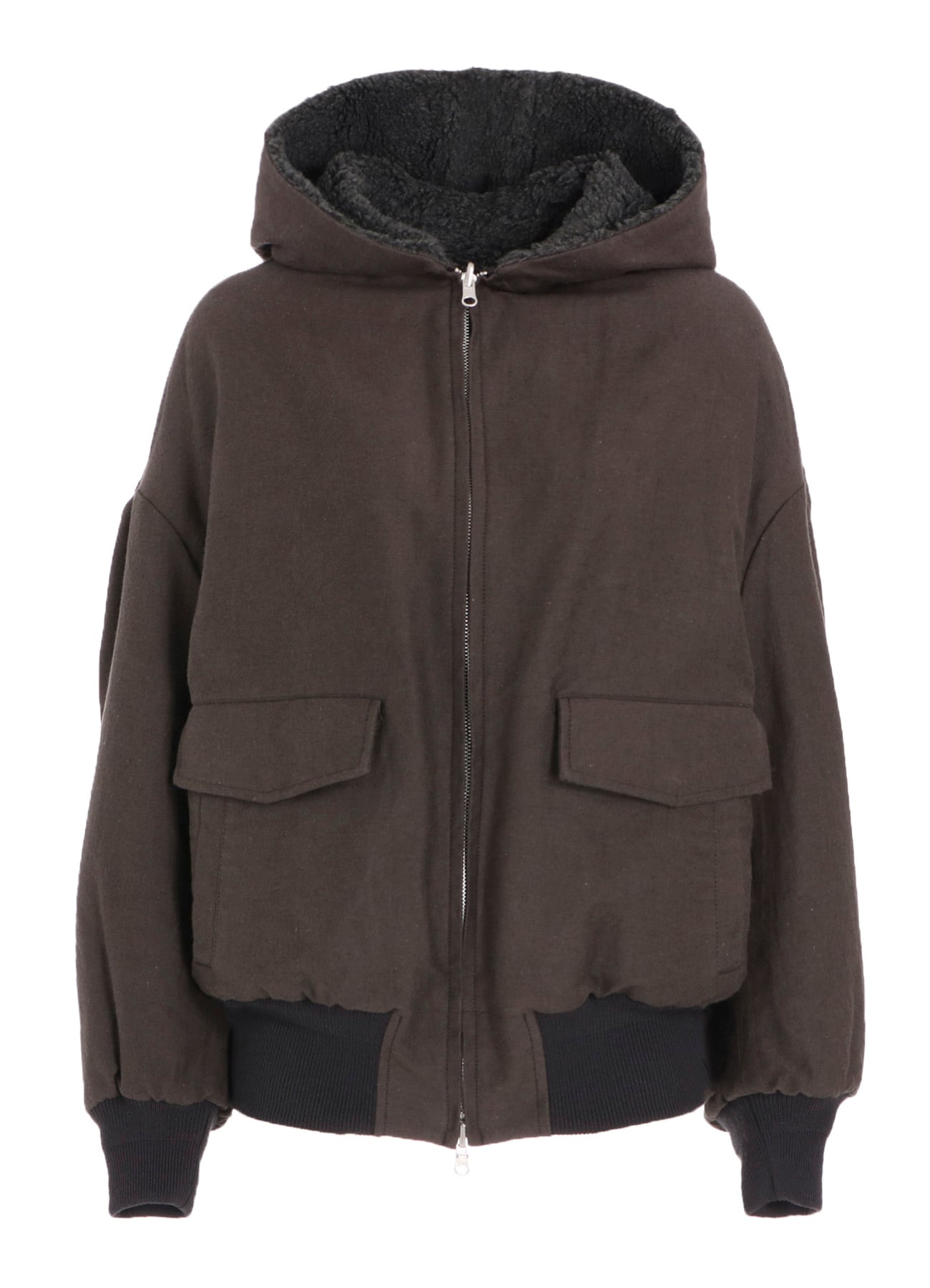 COTTON/FLAX MOLESKIN REVERSIBLE BLOUSON