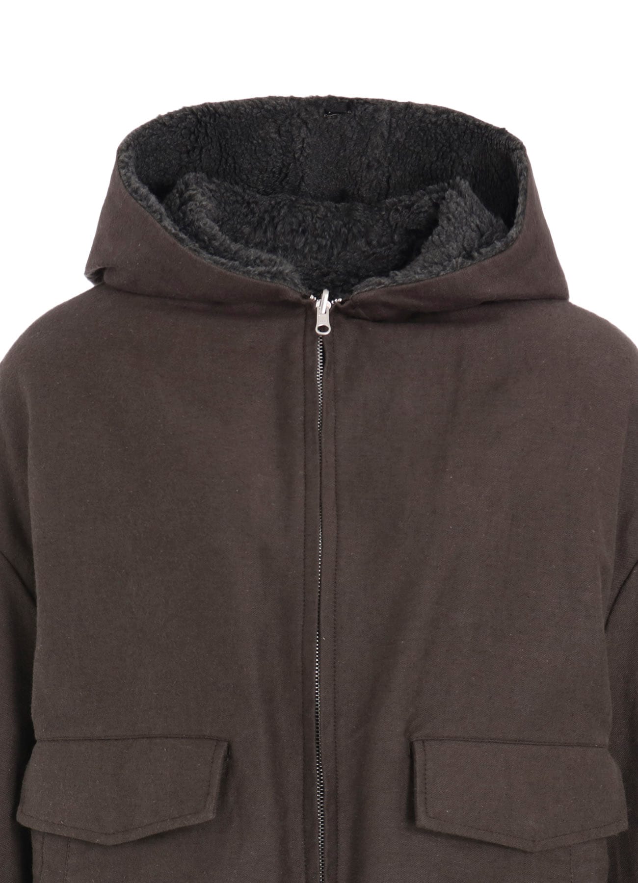 COTTON/FLAX MOLESKIN REVERSIBLE BLOUSON