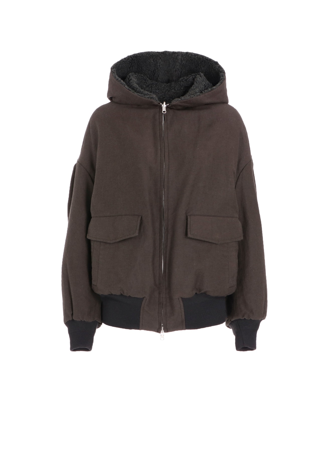 COTTON/FLAX MOLESKIN REVERSIBLE BLOUSON