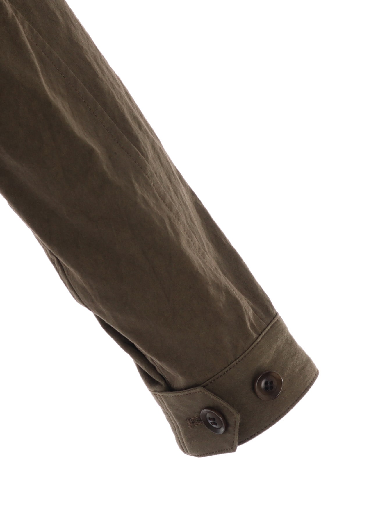 COTTON NYLON GABARDINE SLIT COLLART SHORT JACKET