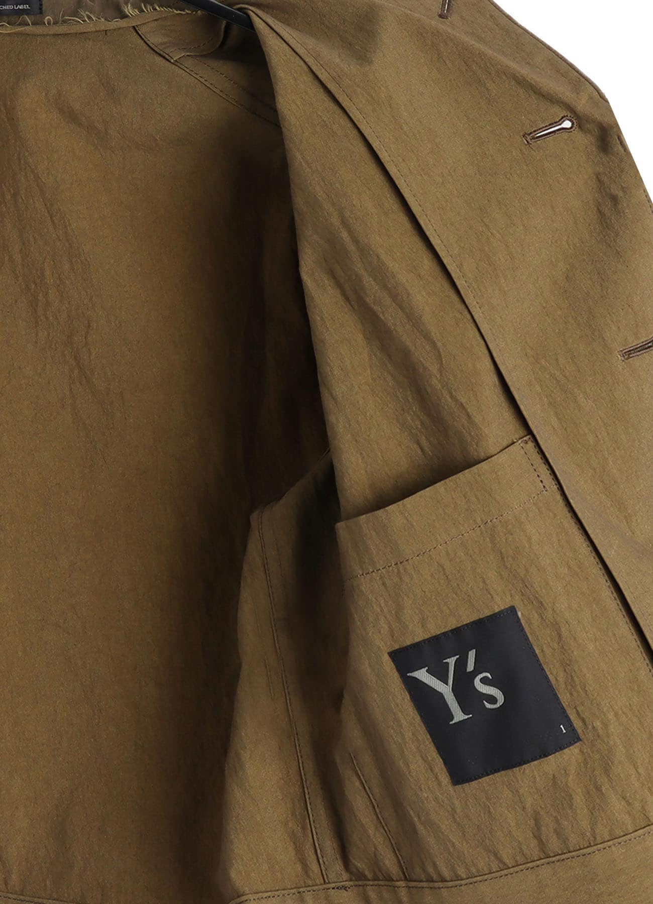 COTTON NYLON GABARDINE SLIT COLLART SHORT JACKET