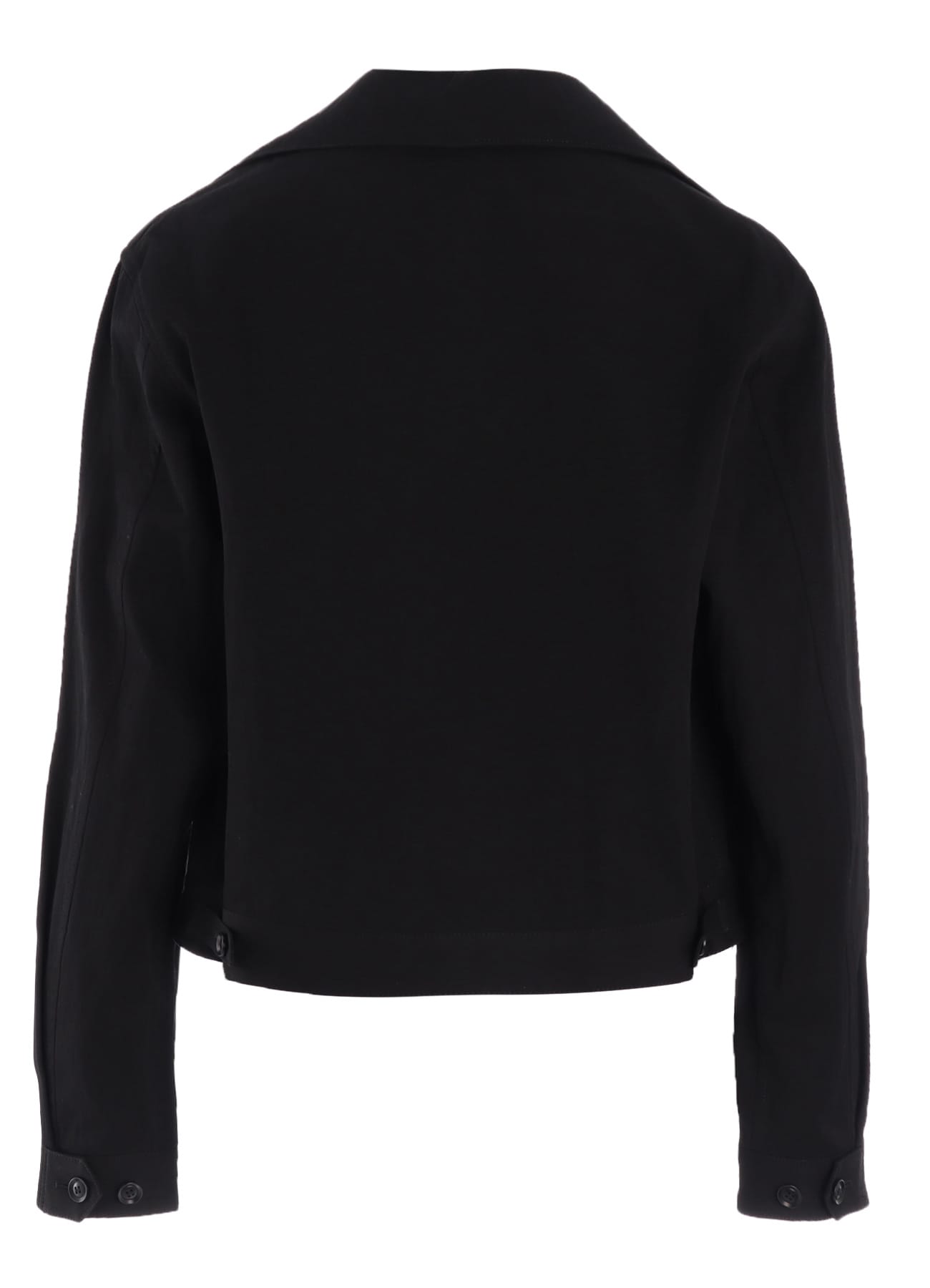 COTTON NYLON GABARDINE SLIT COLLART SHORT JACKET