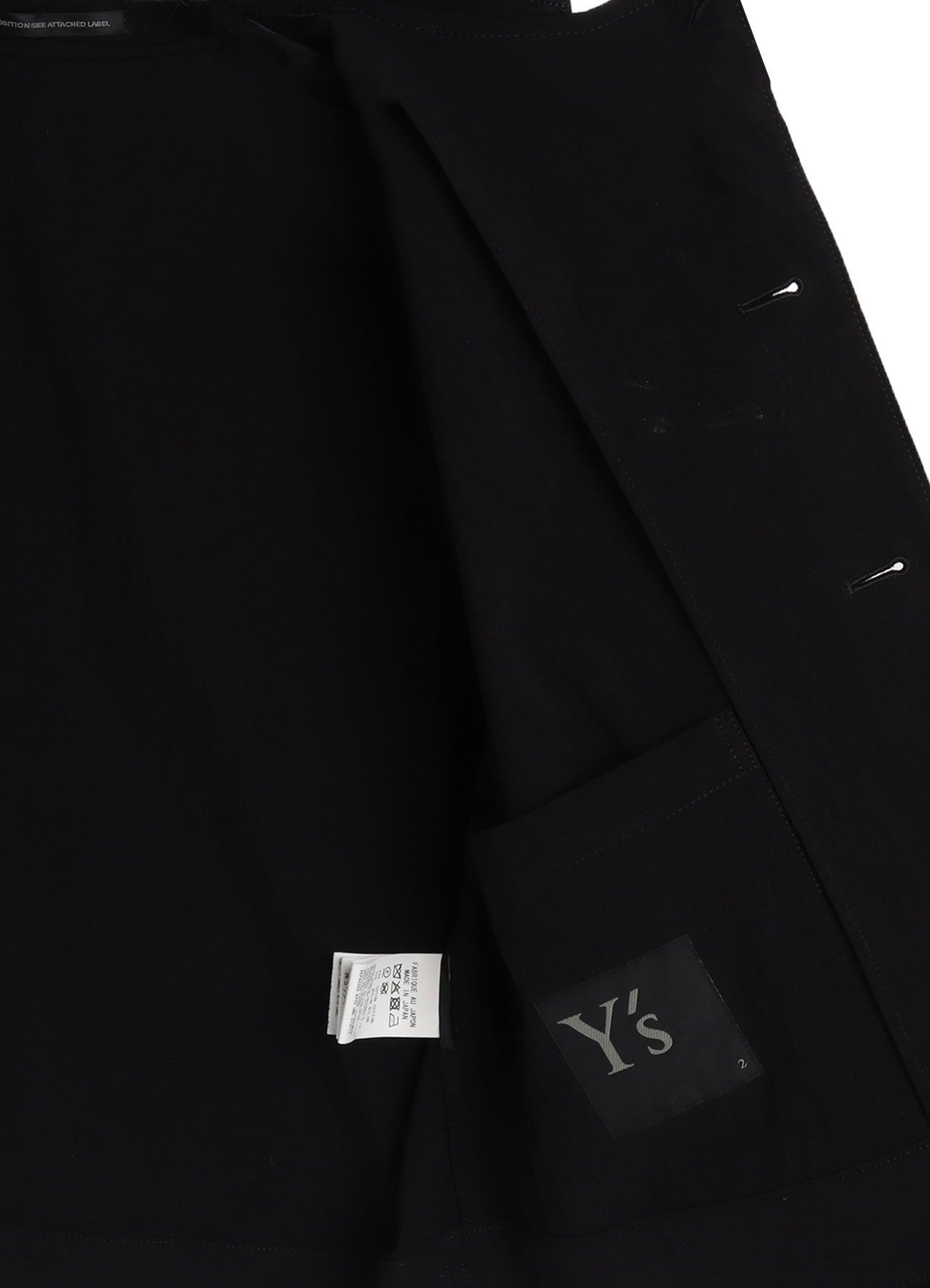 COTTON NYLON GABARDINE SLIT COLLART SHORT JACKET