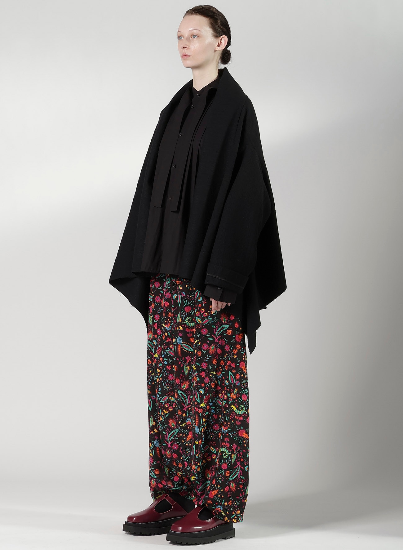 CABLE JQ KNIT SCARF BLOUSON