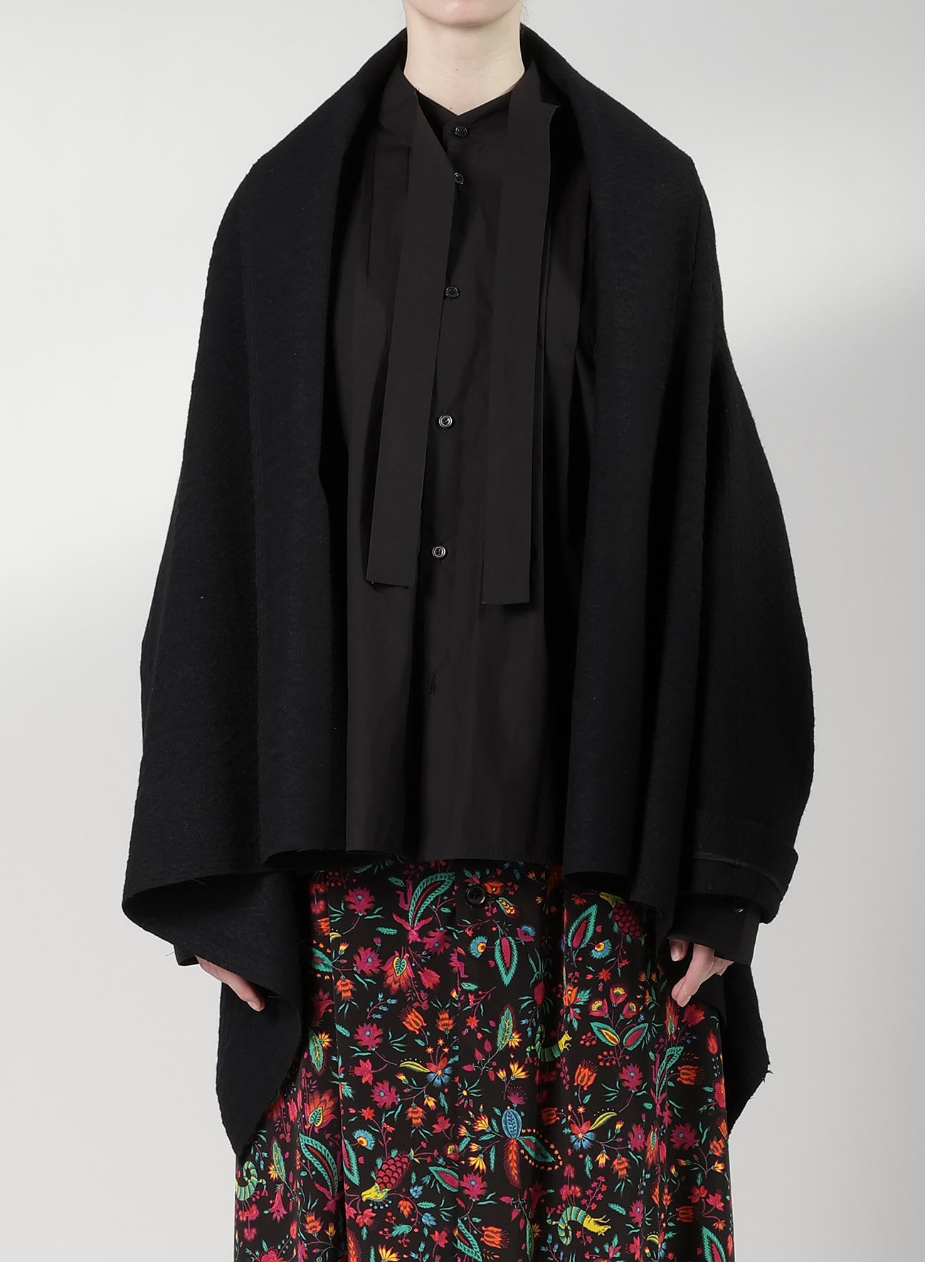 CABLE JQ KNIT SCARF BLOUSON