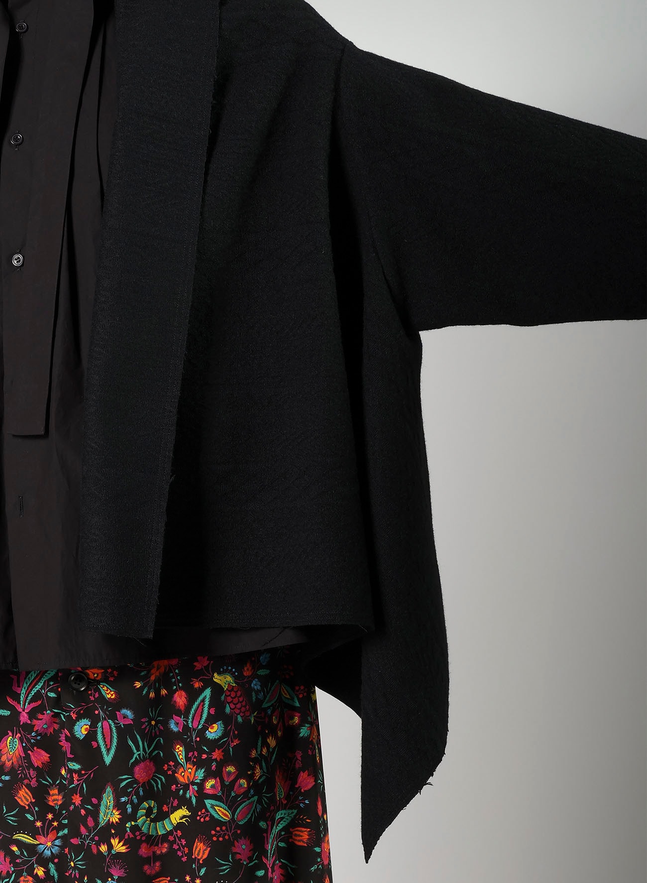 CABLE JQ KNIT SCARF BLOUSON
