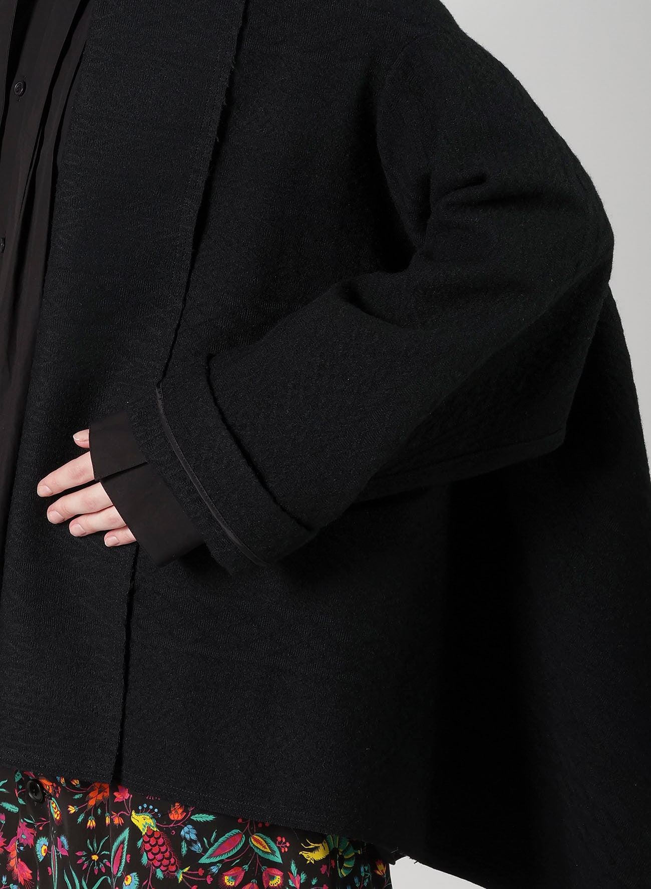 CABLE JQ KNIT SCARF BLOUSON