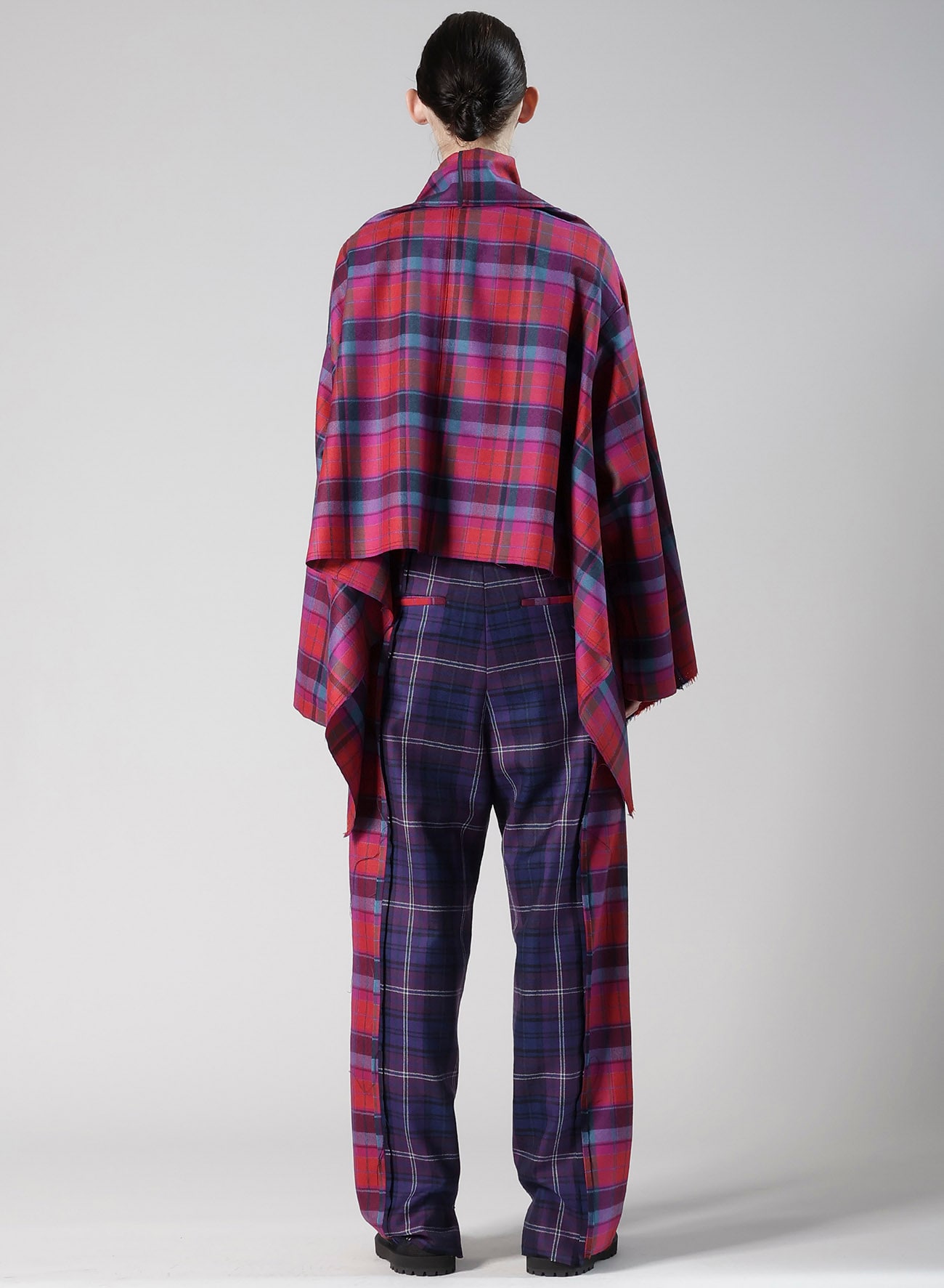 PLAID SCARF BLOUSON