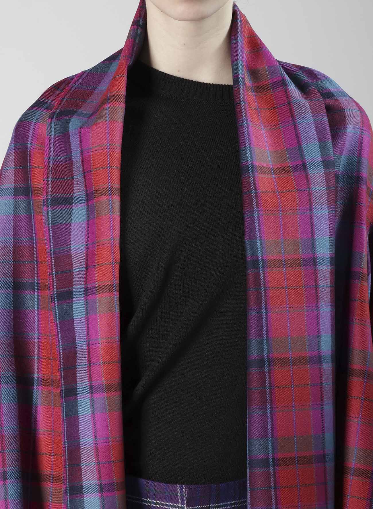 PLAID SCARF BLOUSON
