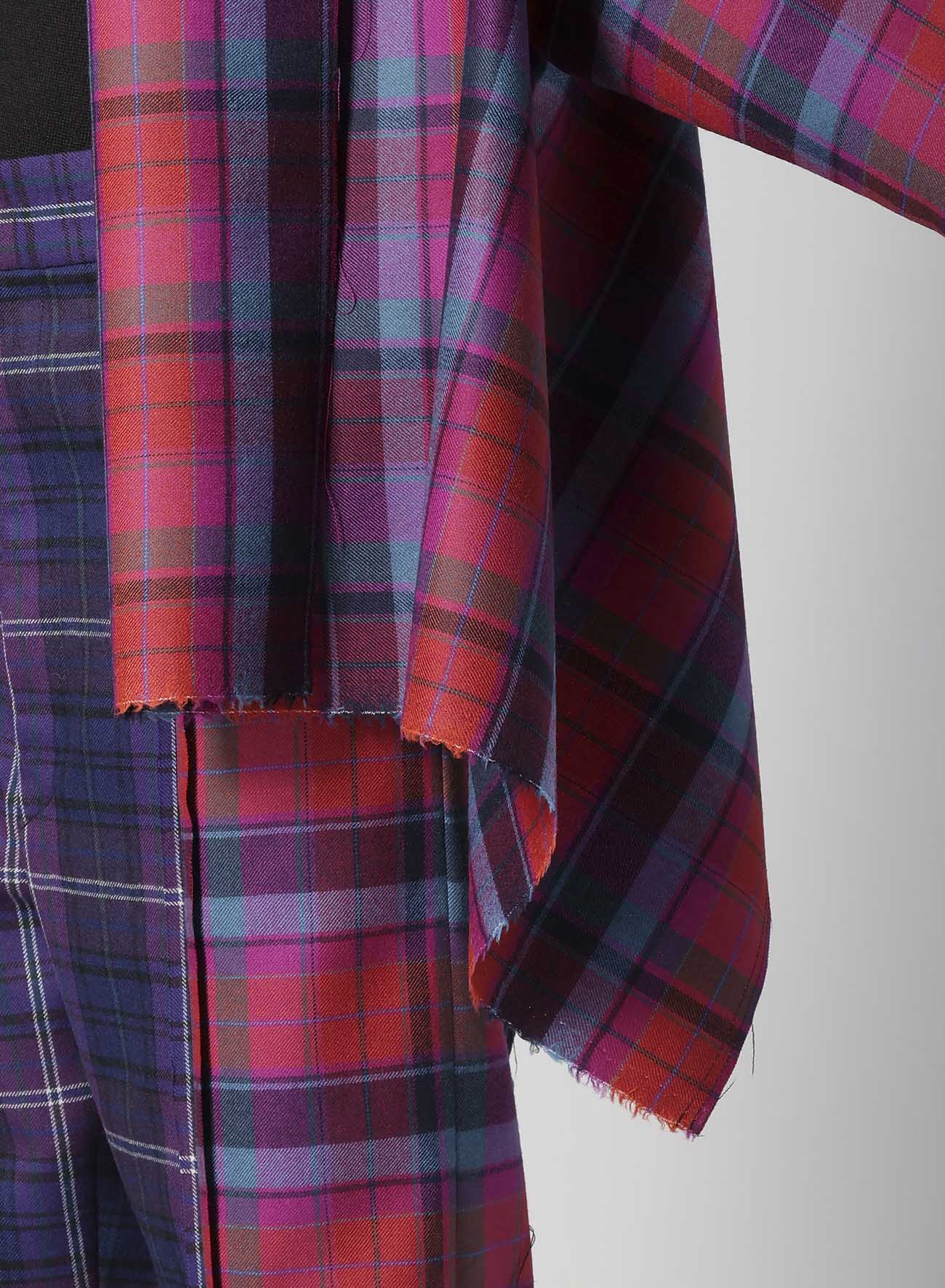 PLAID SCARF BLOUSON