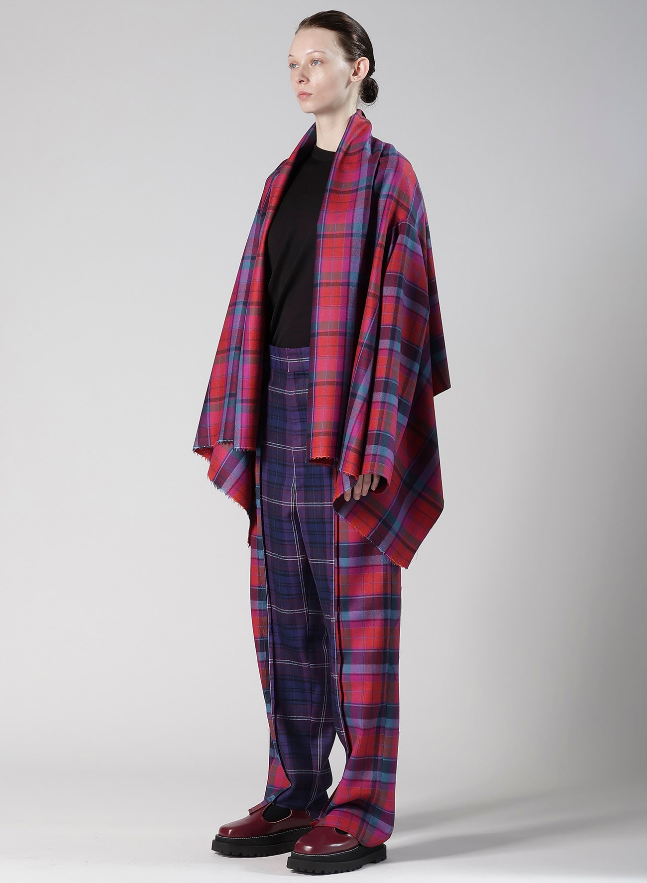 PLAID SCARF BLOUSON