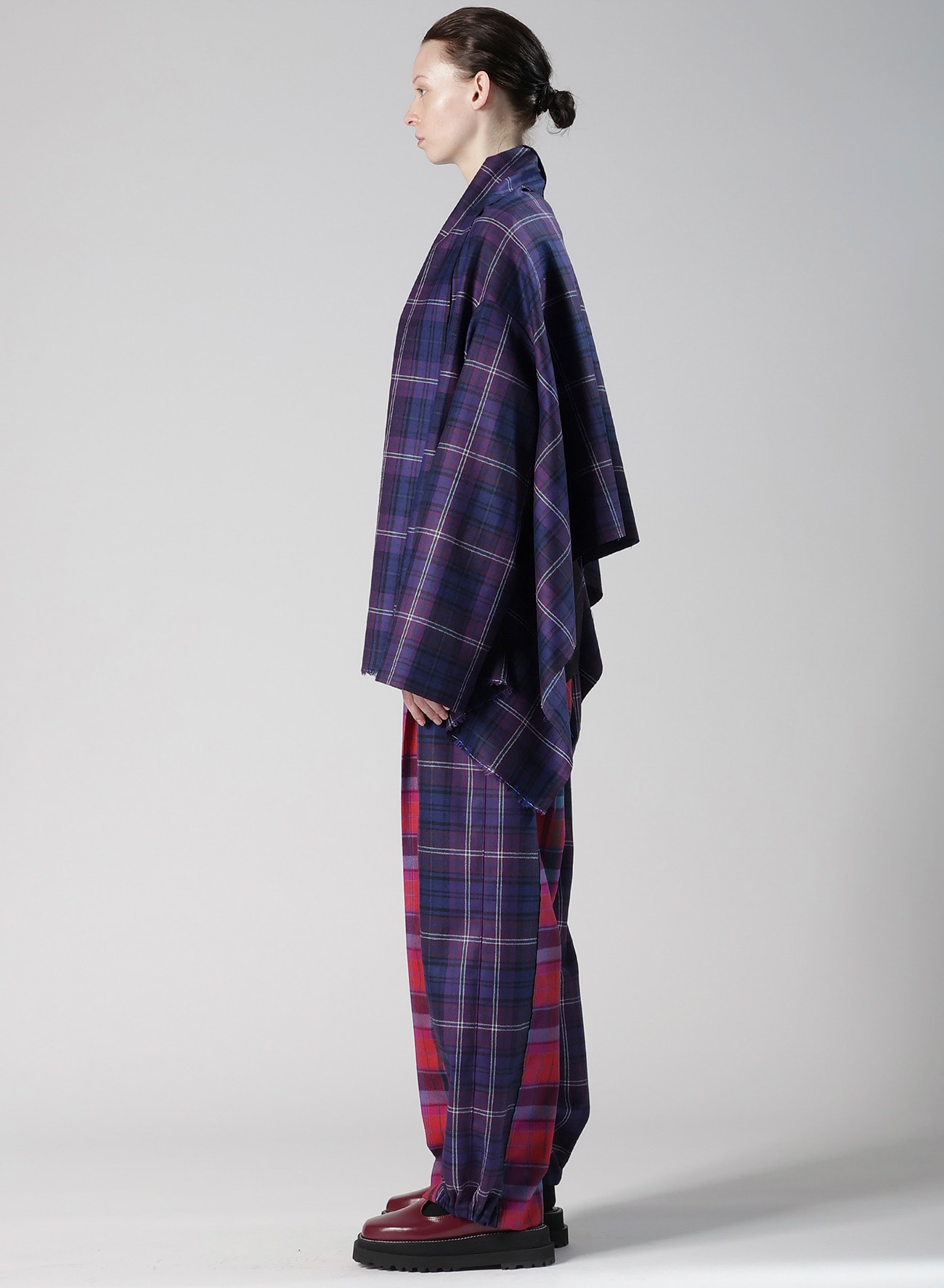 PLAID SCARF BLOUSON