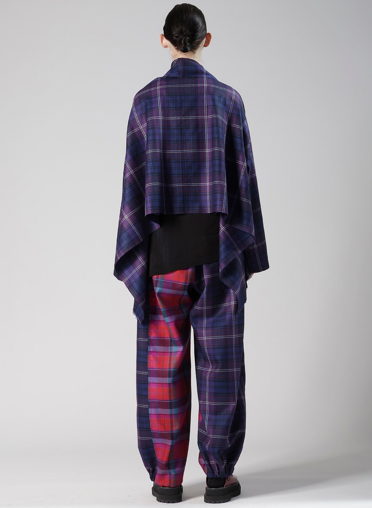 PLAID SCARF BLOUSON