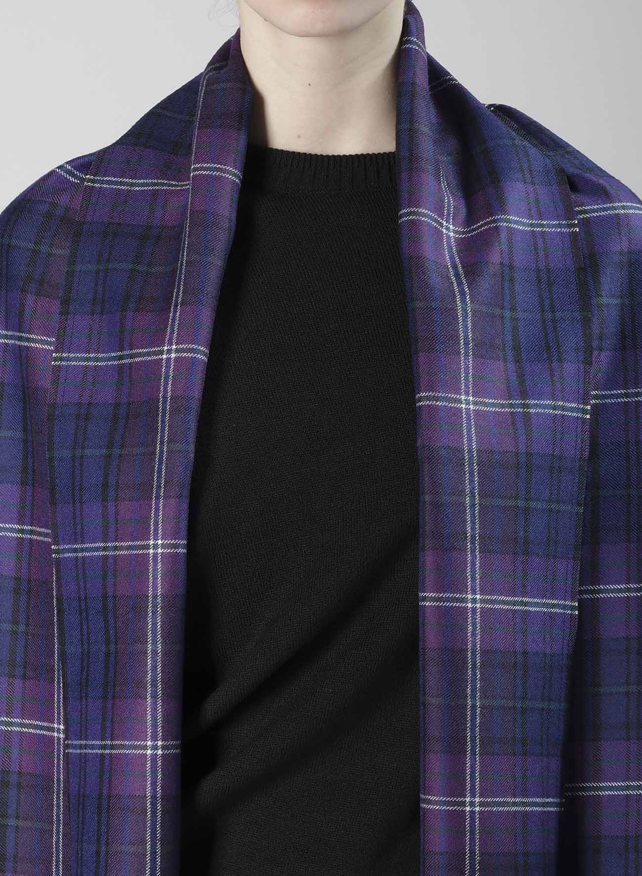 PLAID SCARF BLOUSON