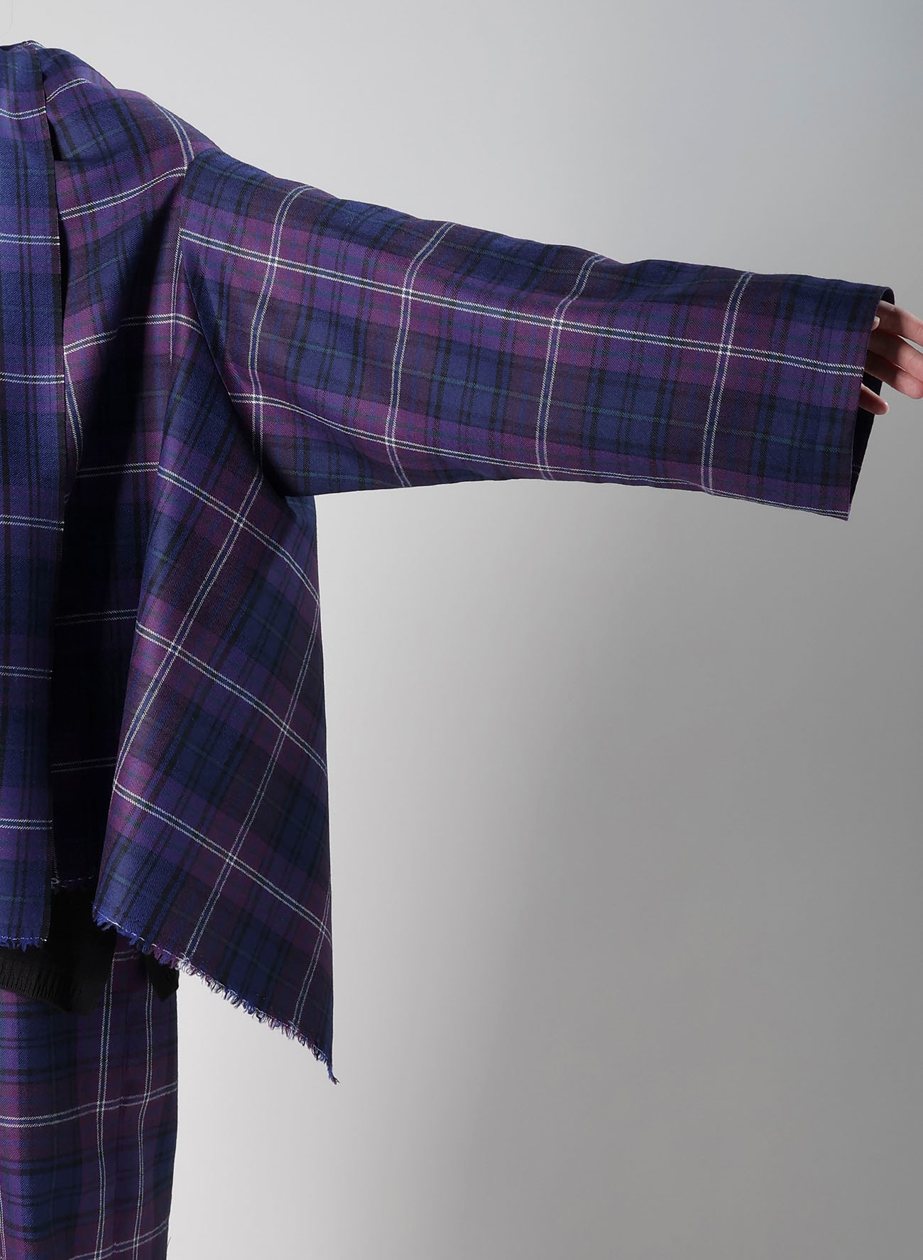 PLAID SCARF BLOUSON