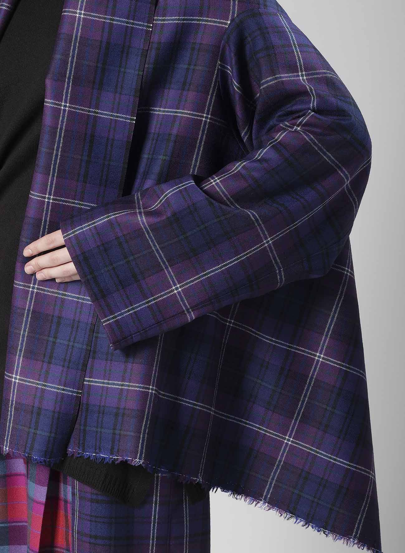 PLAID SCARF BLOUSON