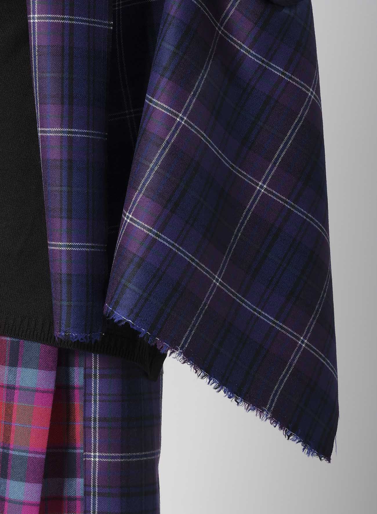 PLAID SCARF BLOUSON