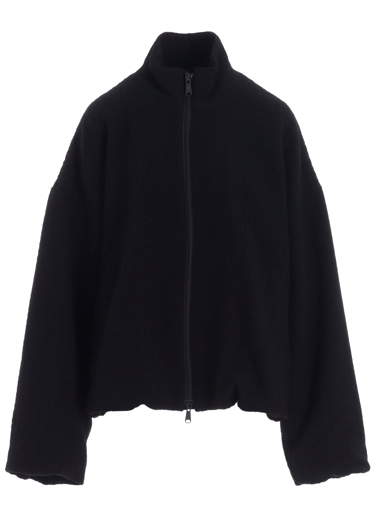 CABLE JQ KNIT STAND COLLAR BLOUSON