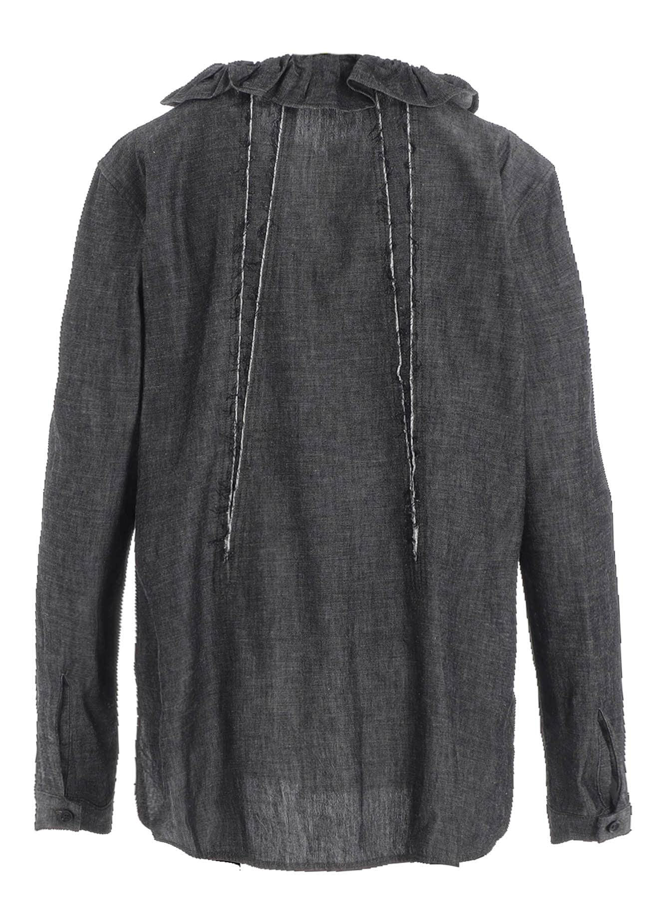 6OZ GATHER COLLAR DENIM SHIRT