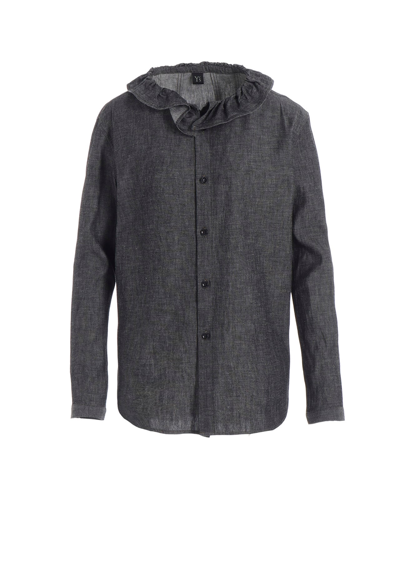 6OZ GATHER COLLAR DENIM SHIRT