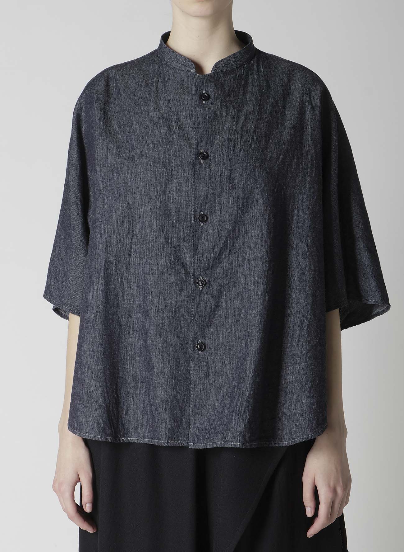 6OZ STAND COLLAR BLOUSE