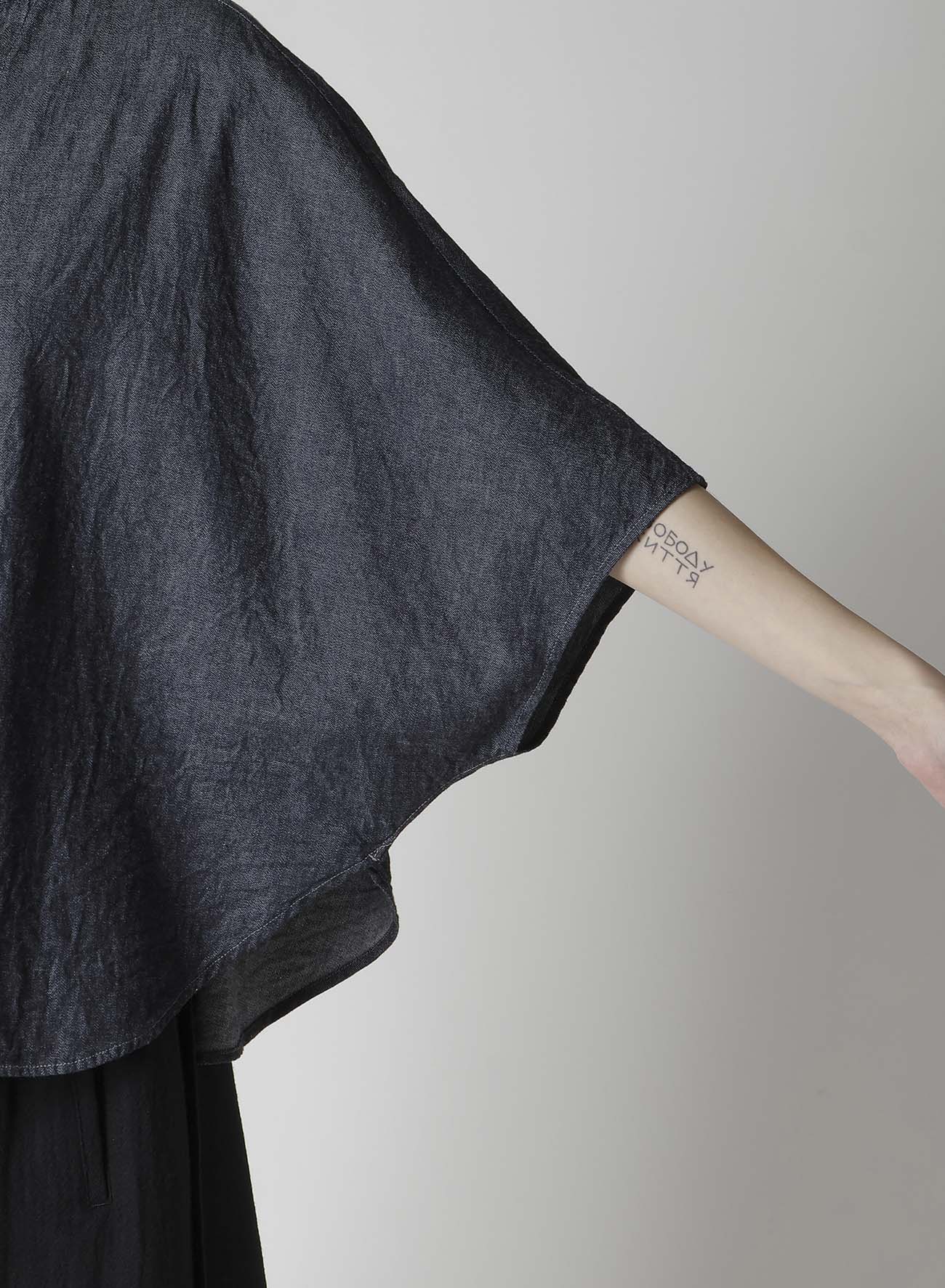 6OZ STAND COLLAR BLOUSE