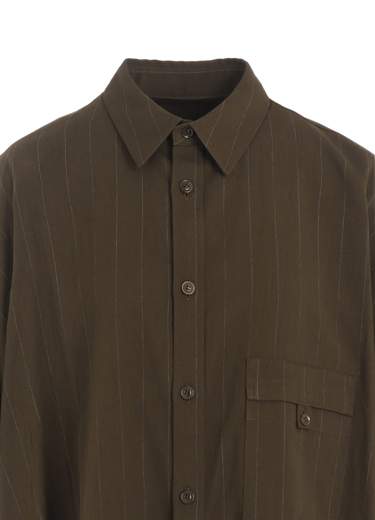 W/RY STRIPE ROLLED SLEEVE BLOUSE