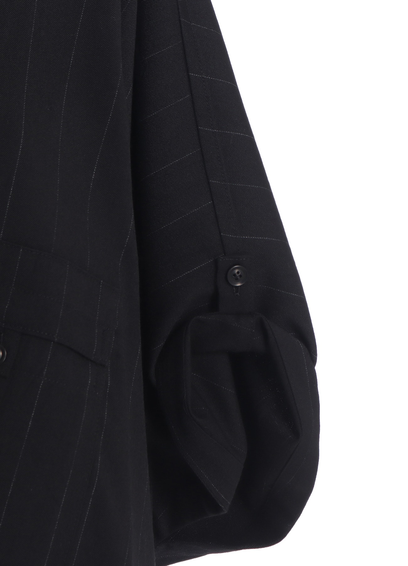 W/RY STRIPE ROLLED SLEEVE BLOUSE