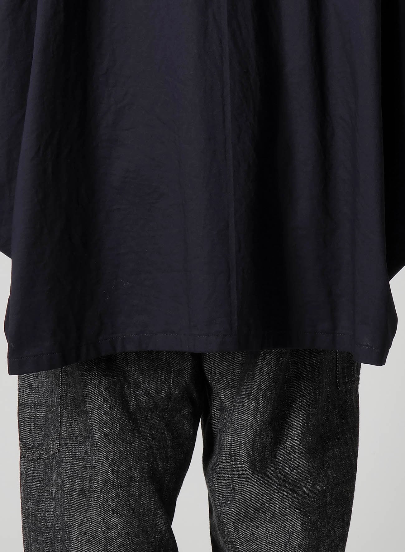 [Y's BORN PRODUCT] THIN COTTON TWILL DOUBLE FRONT BIG BLOUSE